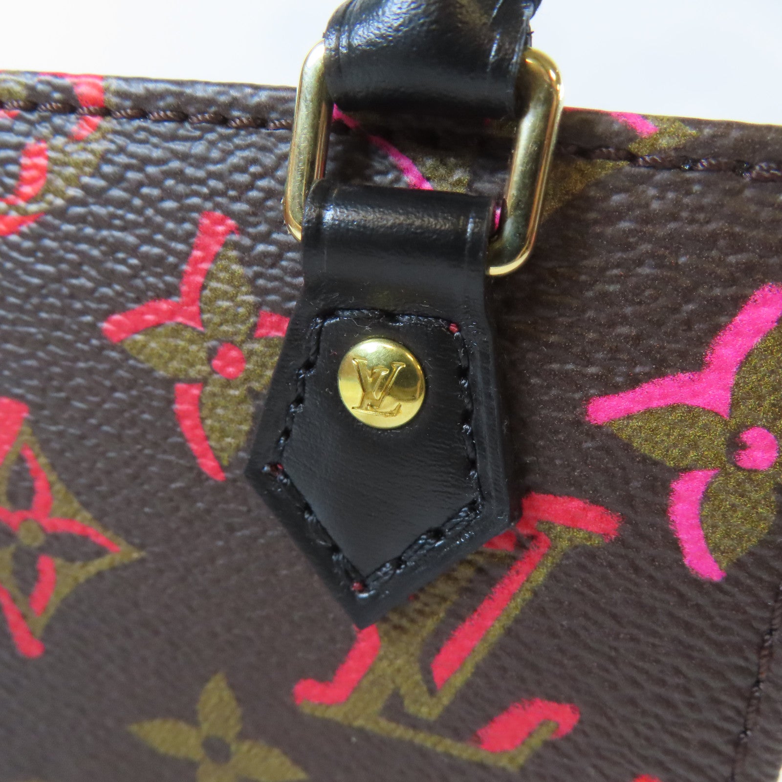 LOUIS VUITTON Monogram Petit Sac Plat金扣手挽肩背兩用袋啡色