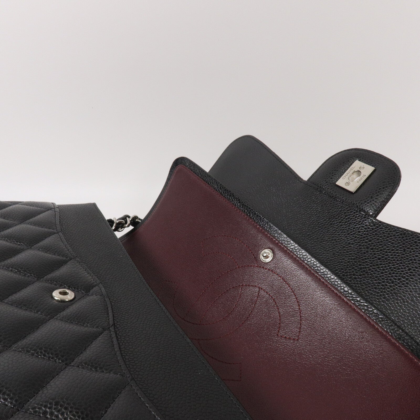 CHANEL 牛皮皮革Large Classic鏈帶肩背袋