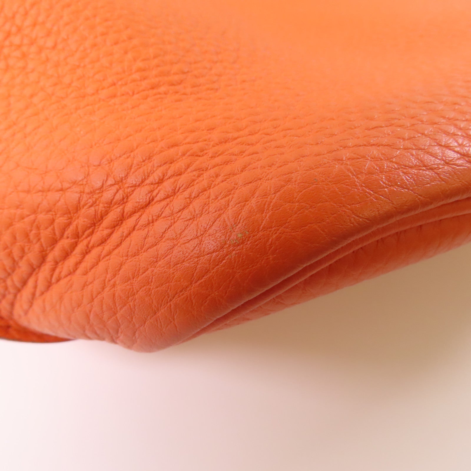 HERMES Togo皮革So Kelly 26銀扣肩背袋Feu