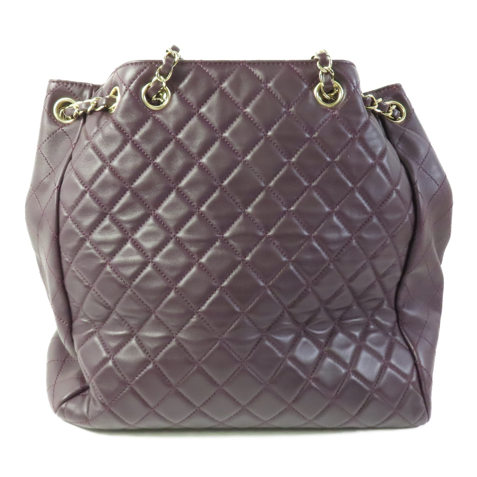 CHANEL 羊皮皮革Shoulder Bag金扣鏈帶肩背袋