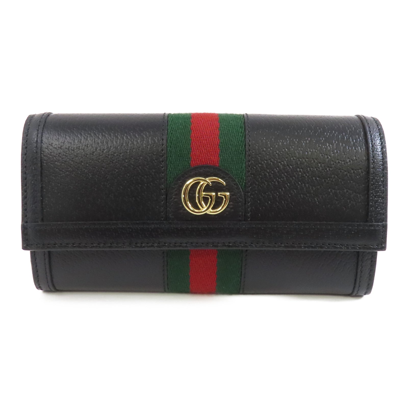 GUCCI 牛皮皮革Ophidia Long Wallet金扣長錢包黑色
