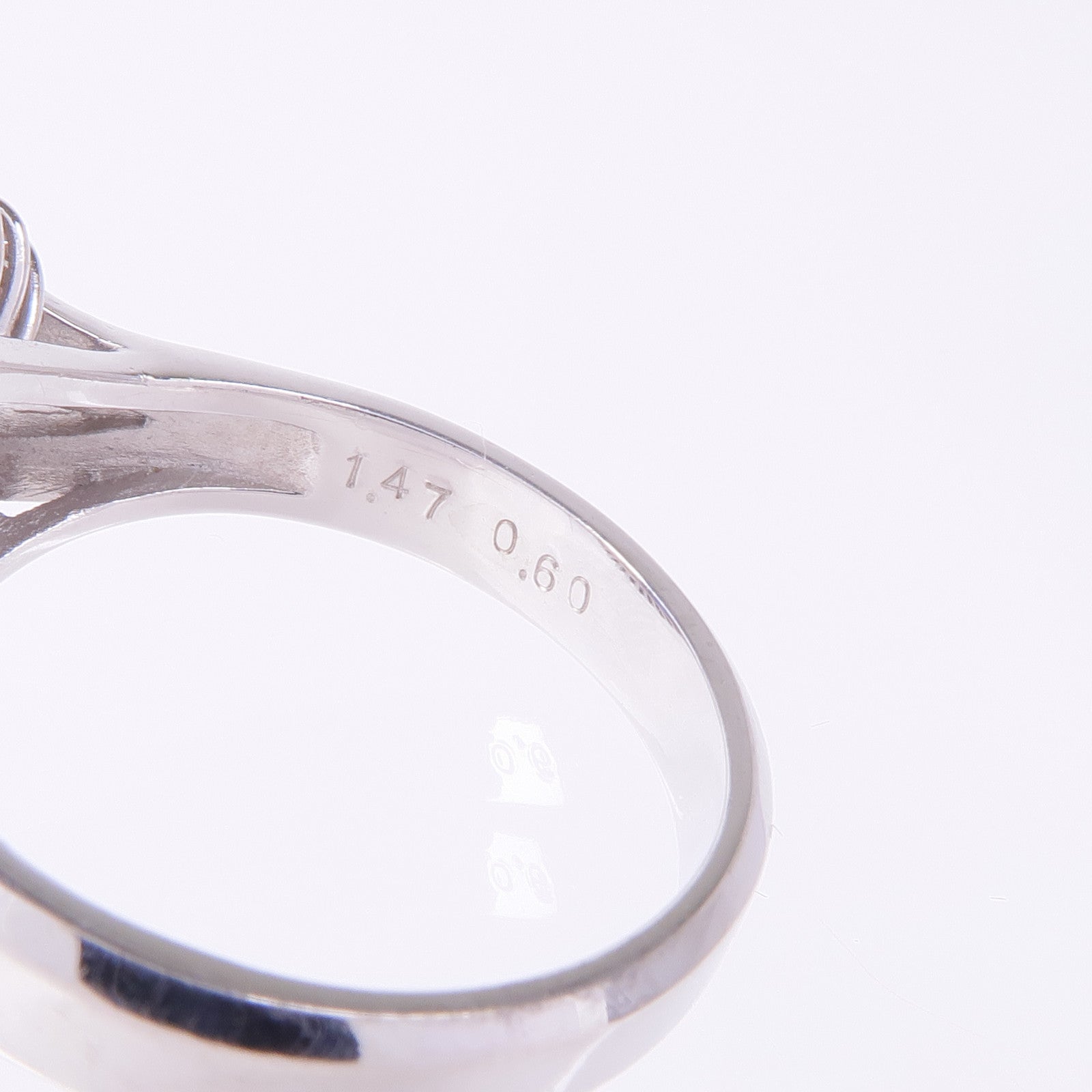 JEWELRY PT900鉑金Sapphire Diamond Ring藍寶石/鑽石戒指US#6.5