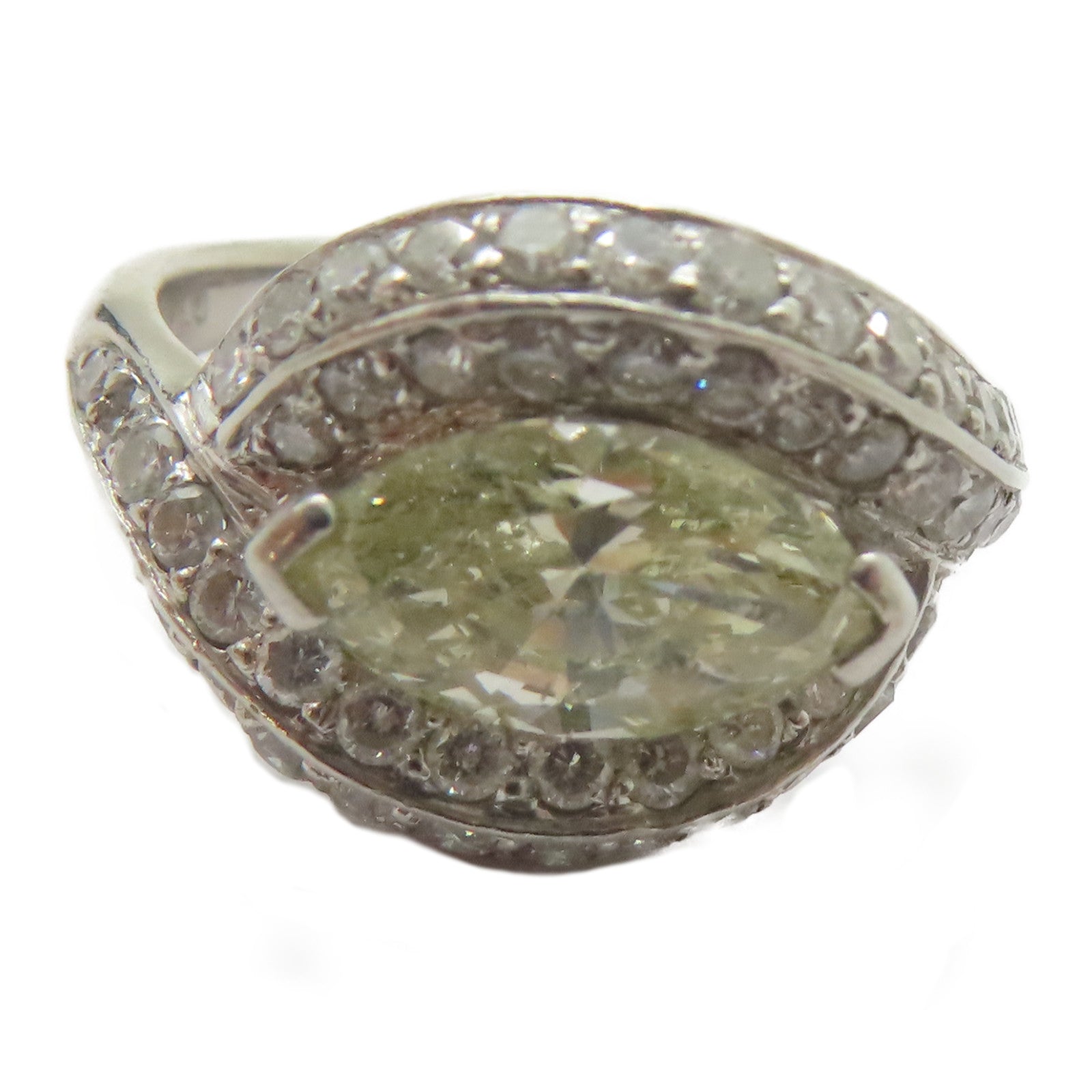 JEWELRY PT900鉑金Diamond Ring 1.735ct/1.00ct鑚石戒指US#6.75