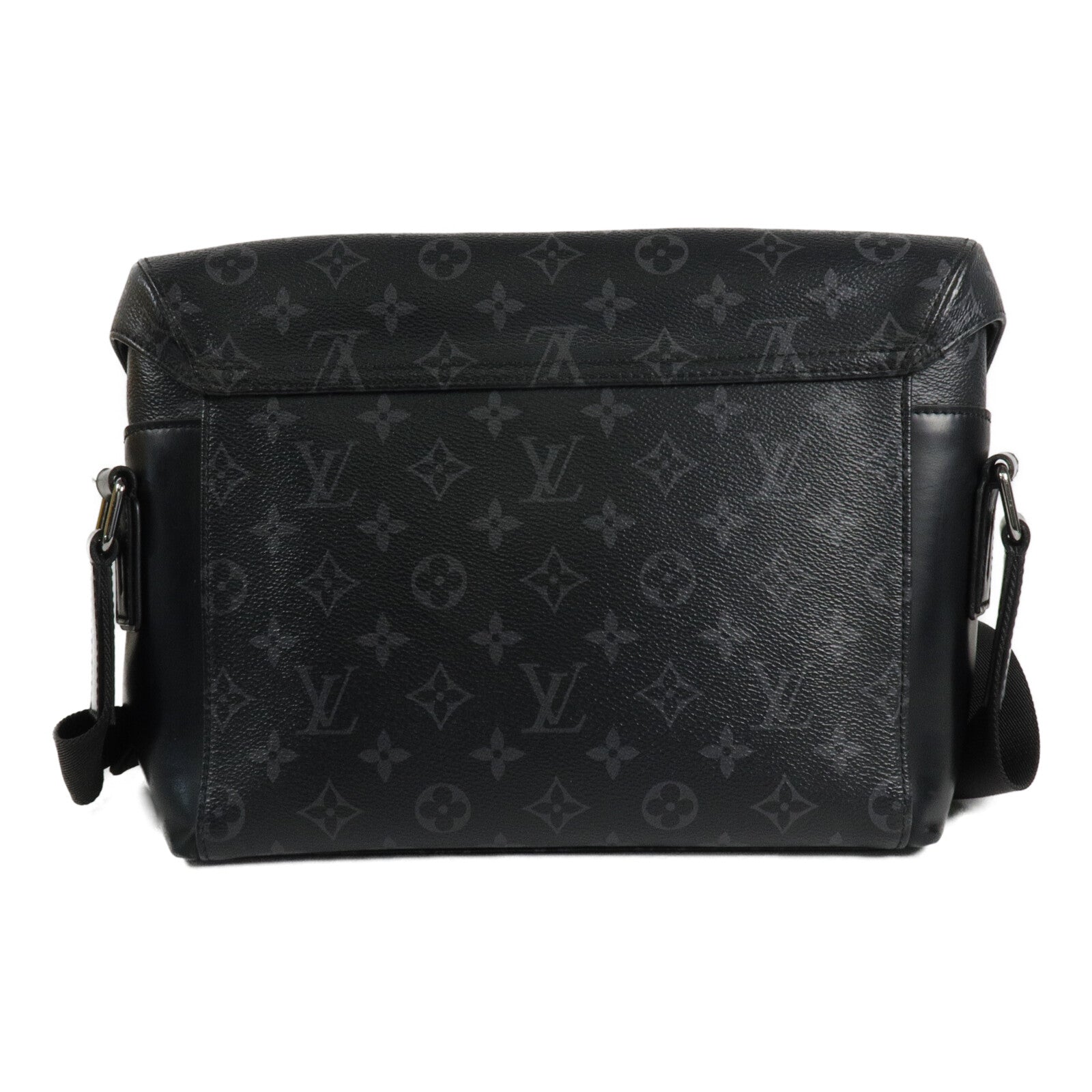 LOUIS VUITTON Monogram Eclipse Messenger PM Voyager銀扣肩背袋