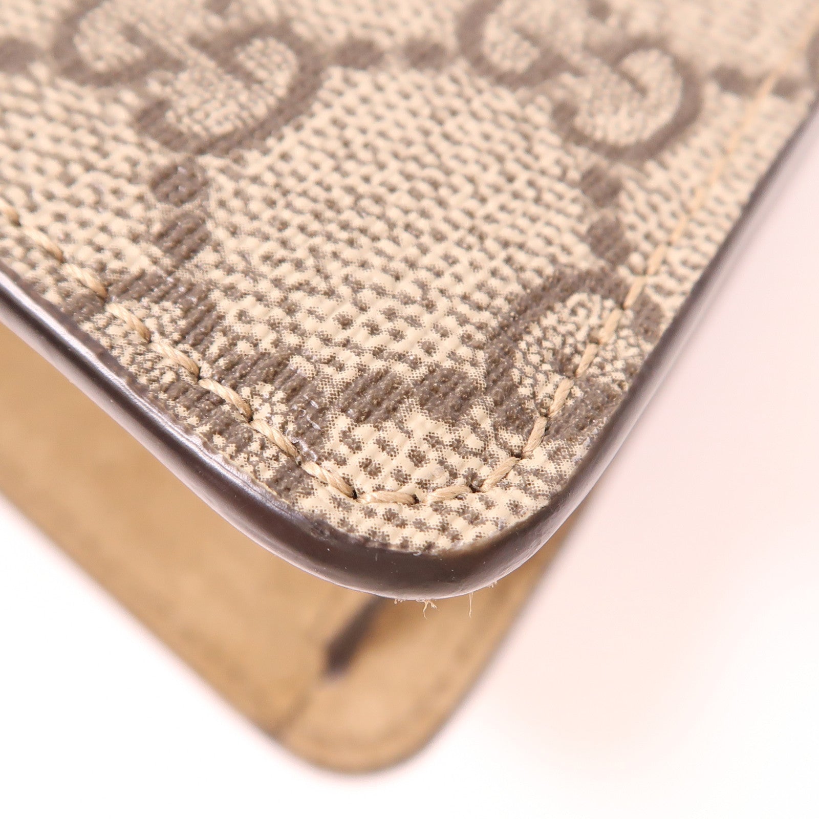 GUCCI GG SHW 2 Way Bag 752029 Coated Canvas Brown