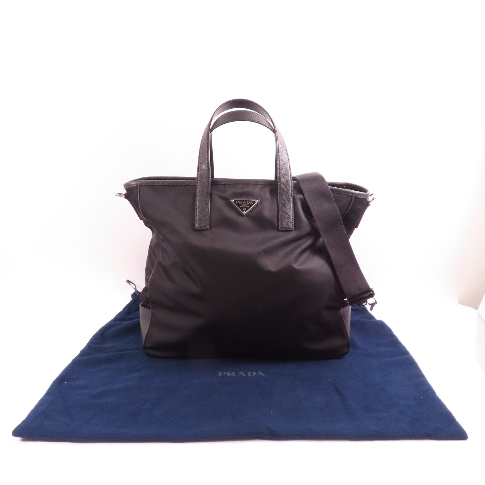 PRADA SHW 2 Way Shoulder Bag Nylon Black