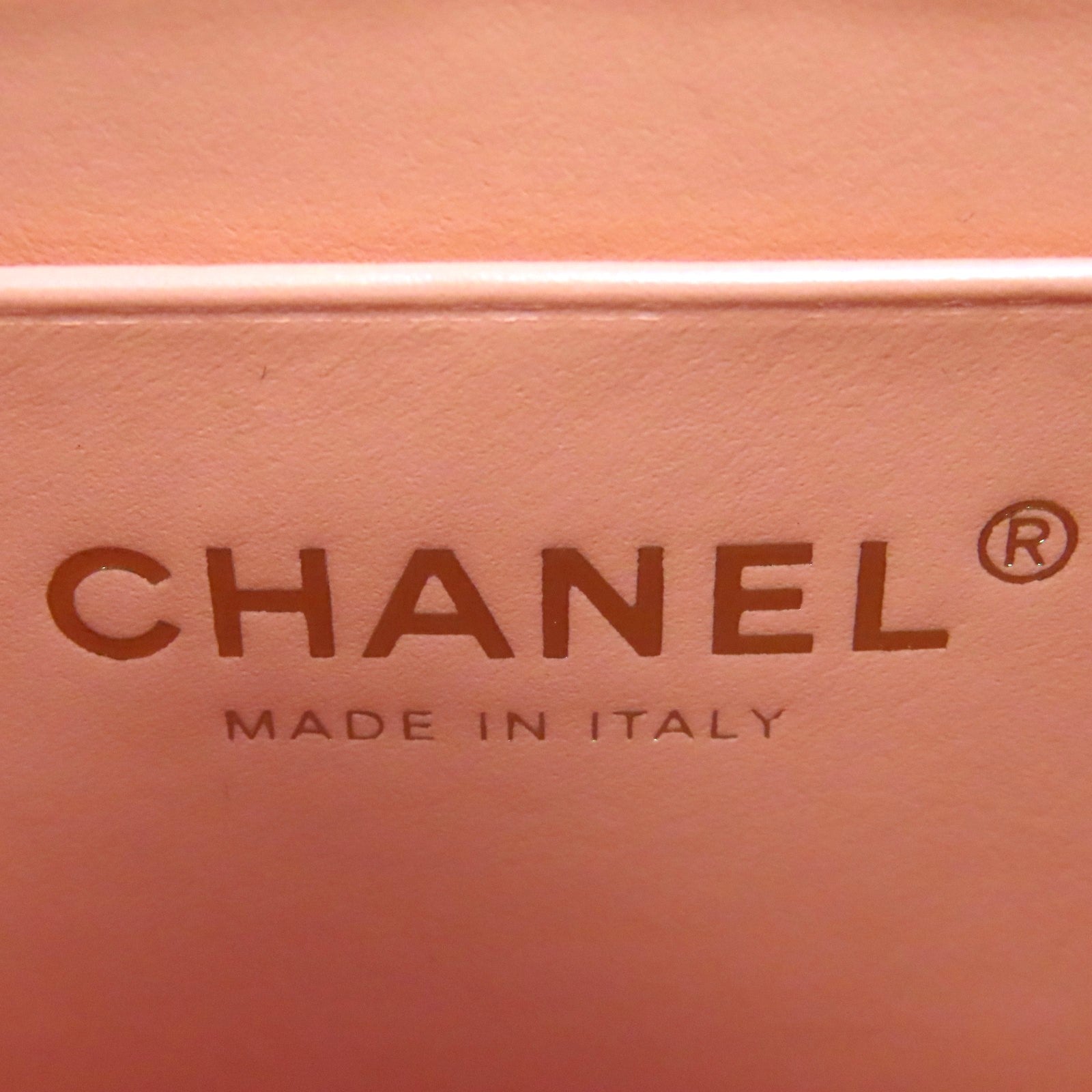 CHANEL 菱格Caviar皮革Chain Shoulder Bag金扣手挽肩背兩用袋粉橙色