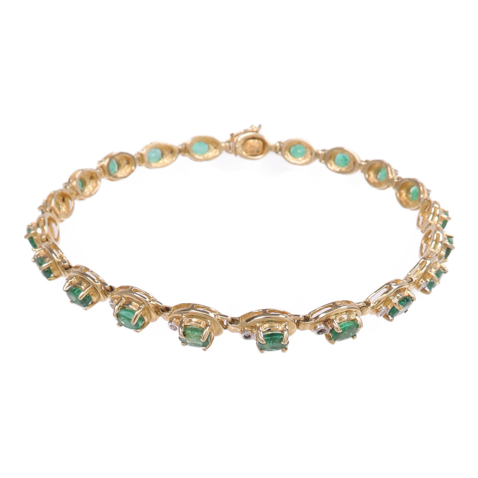 JEWELRY 18K黃金/白金Emerald Bracelet綠寶石手鏈