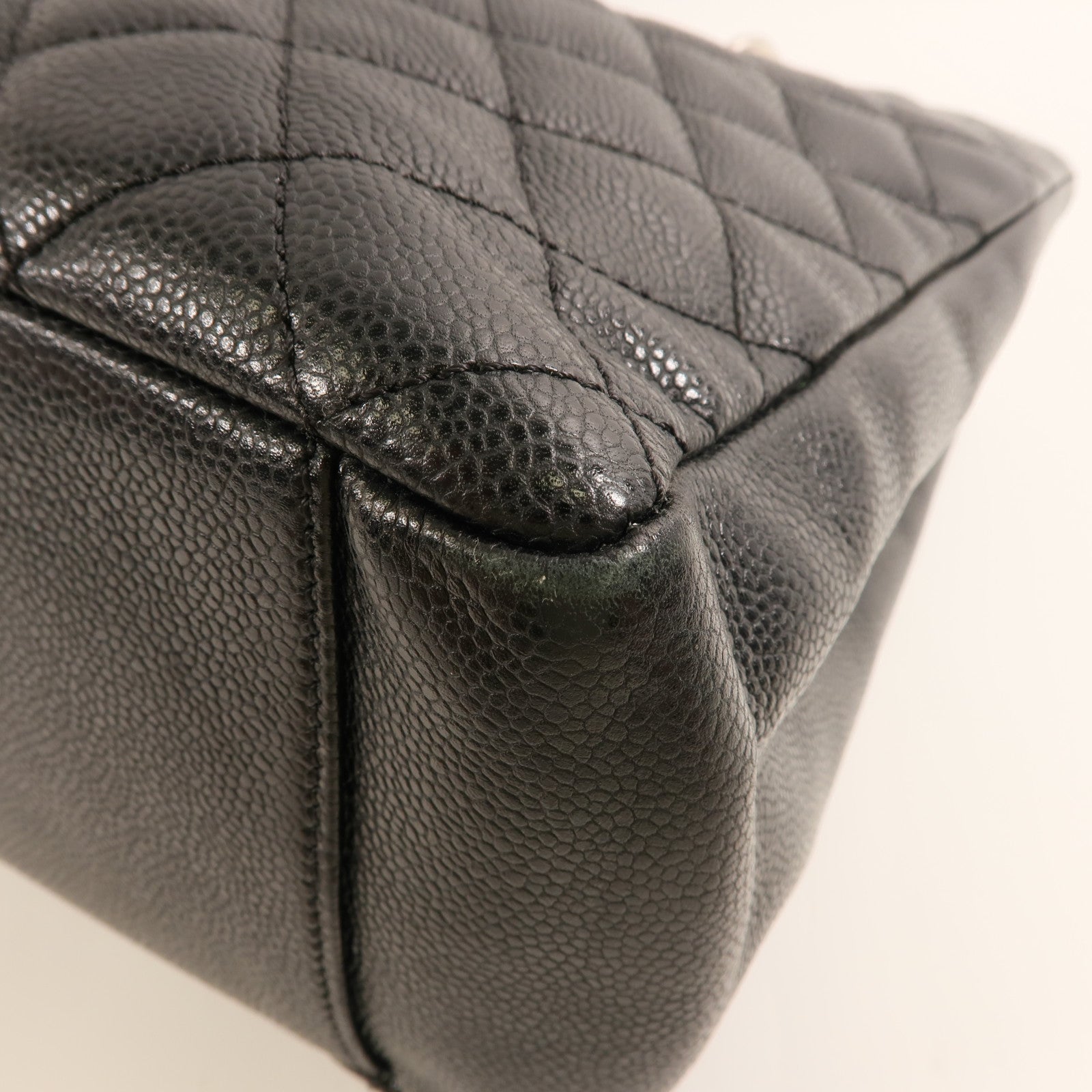 CHANEL 牛皮皮革GST Grand Shopping Tote Bag銀扣肩背袋/手挽袋