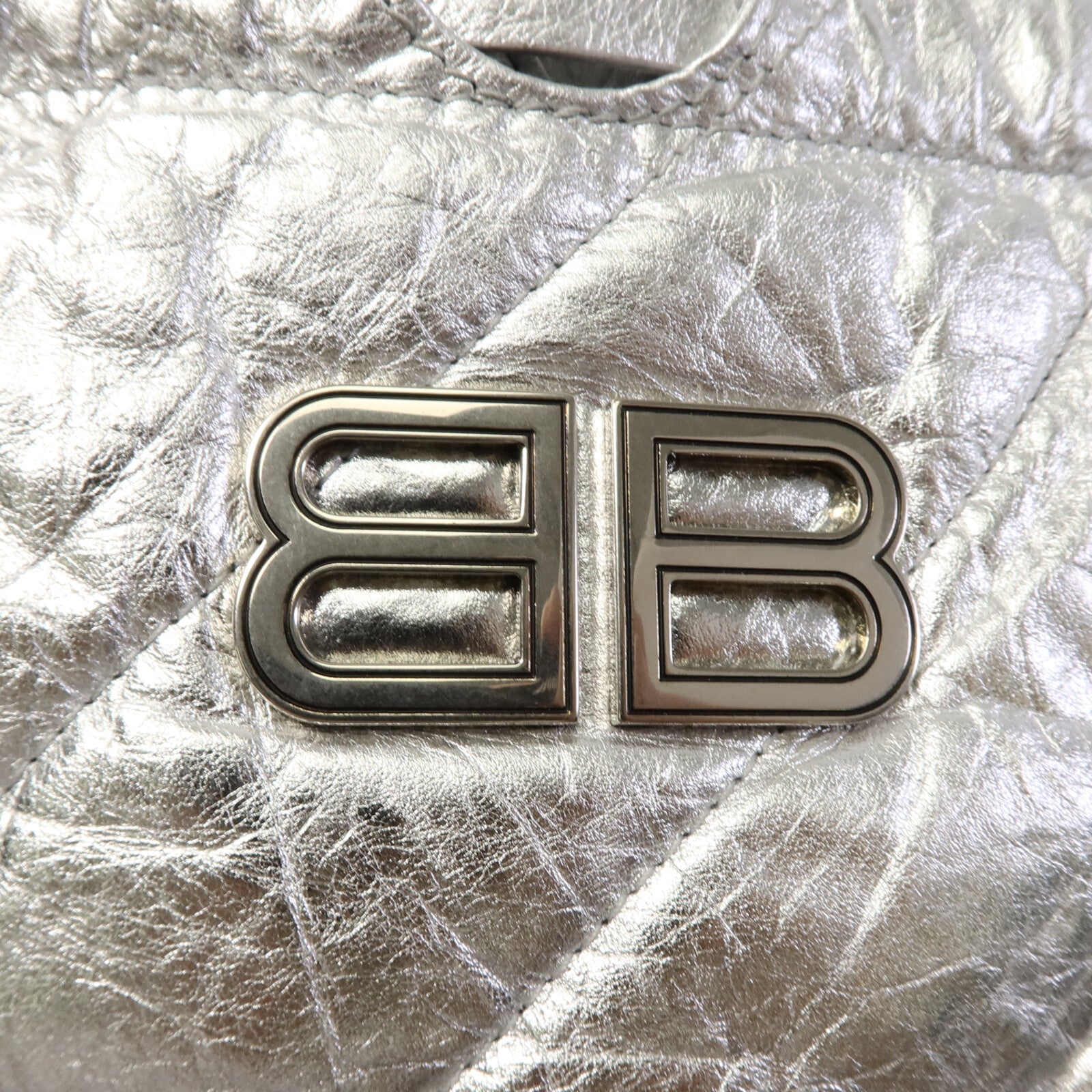 BALENCIAGA 牛皮皮革Crush Tote XS鏈帶肩背袋