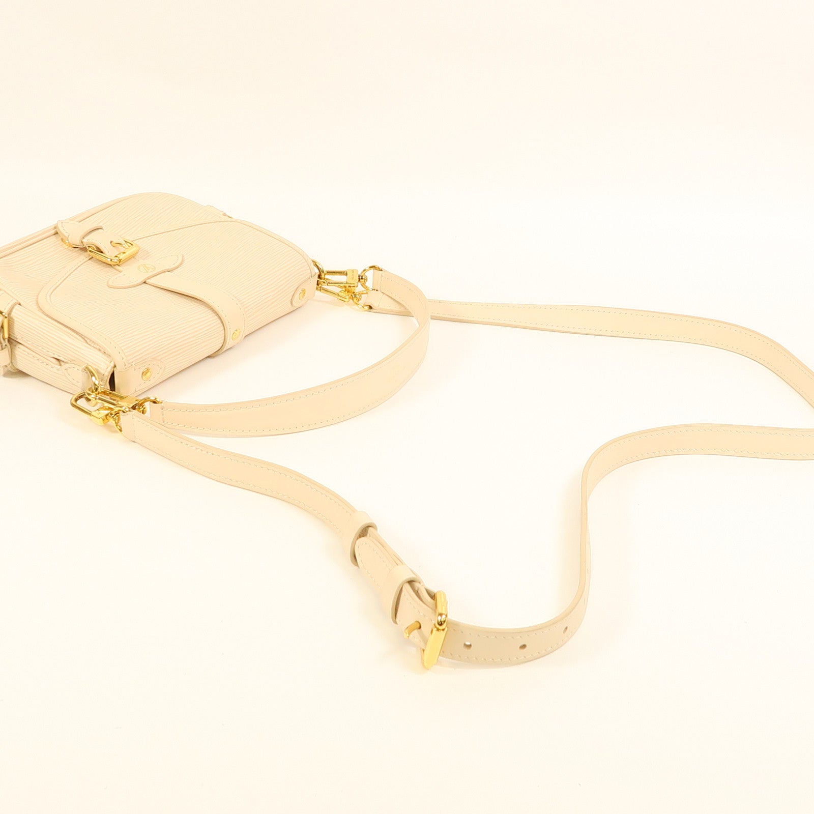 LOUIS VUITTON Epi Saumur BB金扣手挽肩背兩用袋