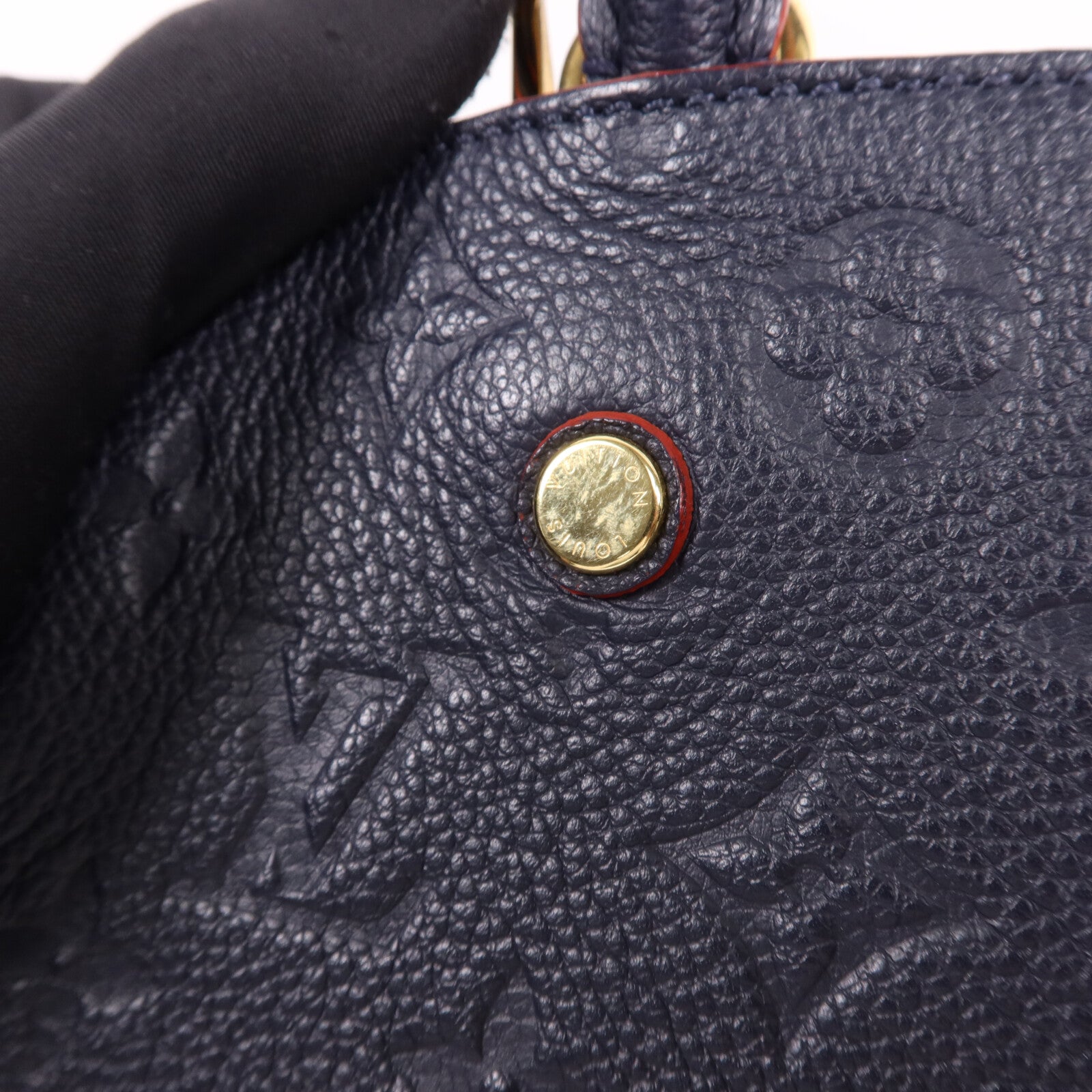 LOUIS VUITTON Monogram Empreinte Montaigne BB金扣手挽肩背兩用袋