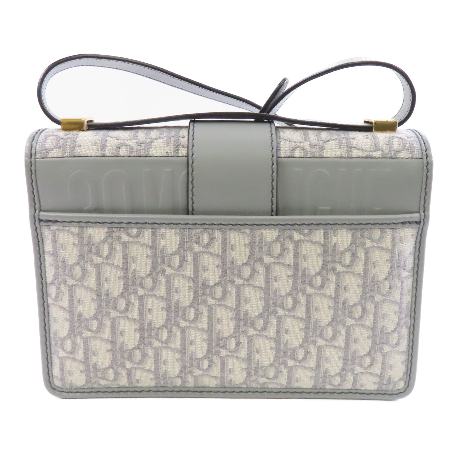 Dior 帆布Montaigne 30金扣肩背袋灰色