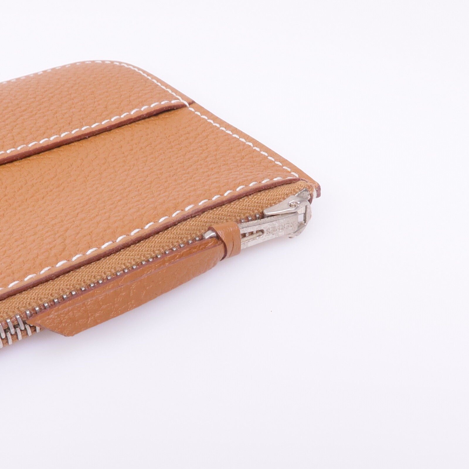 HERMES Clemence皮革Dogon GM銀扣掛飾Gold