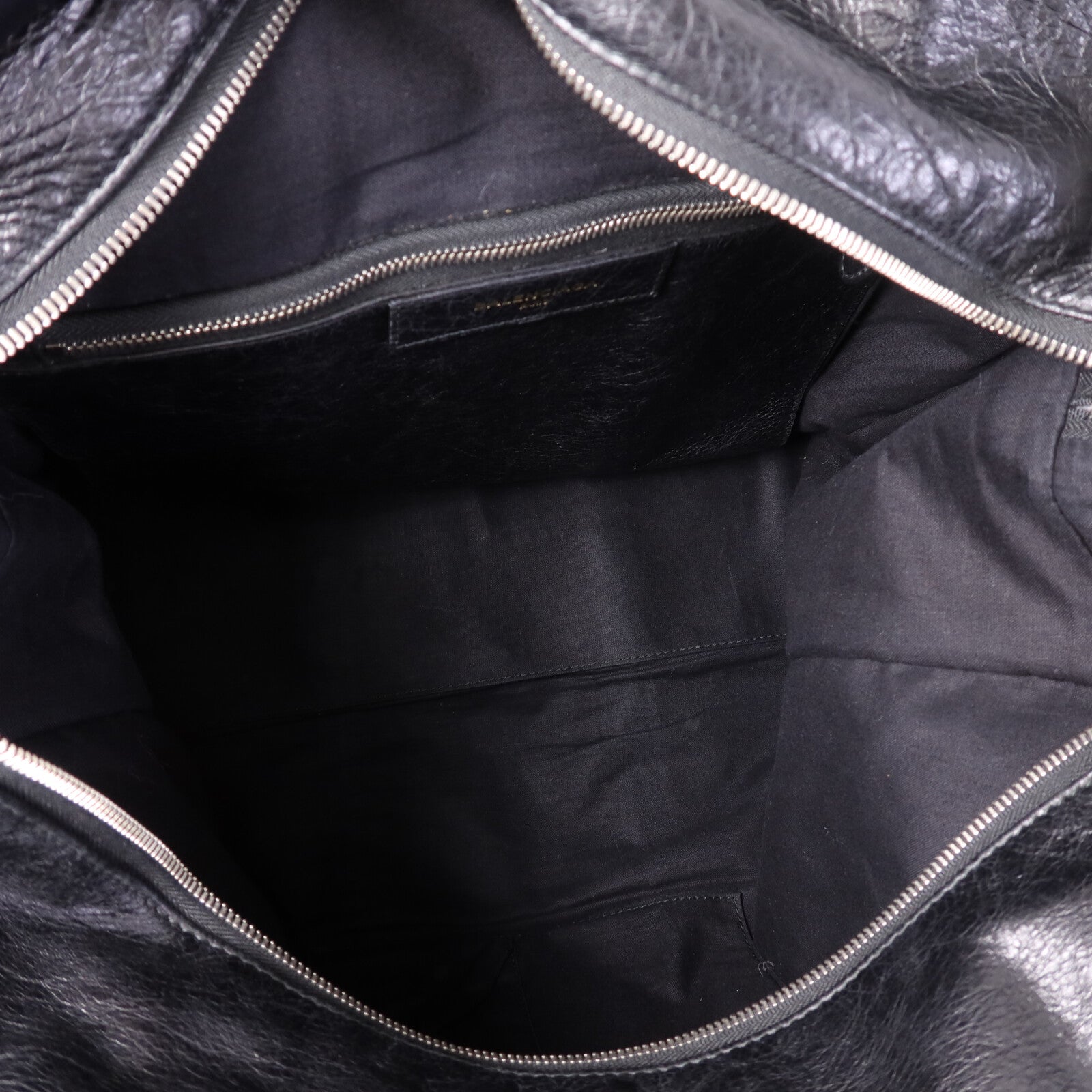 BALENCIAGA 羊皮皮革Bazar Shopper銀扣肩背袋