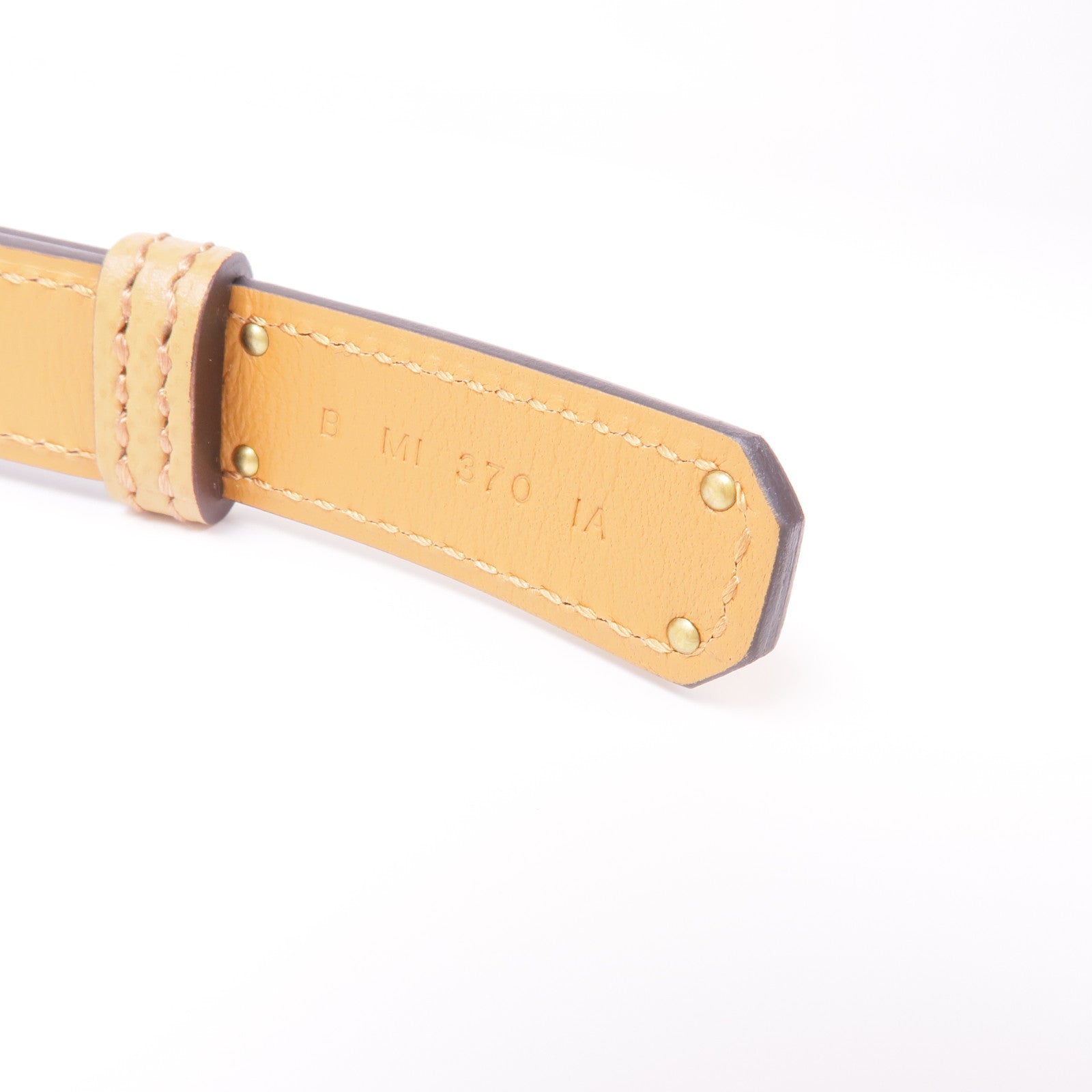HERMES Epsom皮革Kelly 18 Belt金扣皮帶37 Gold