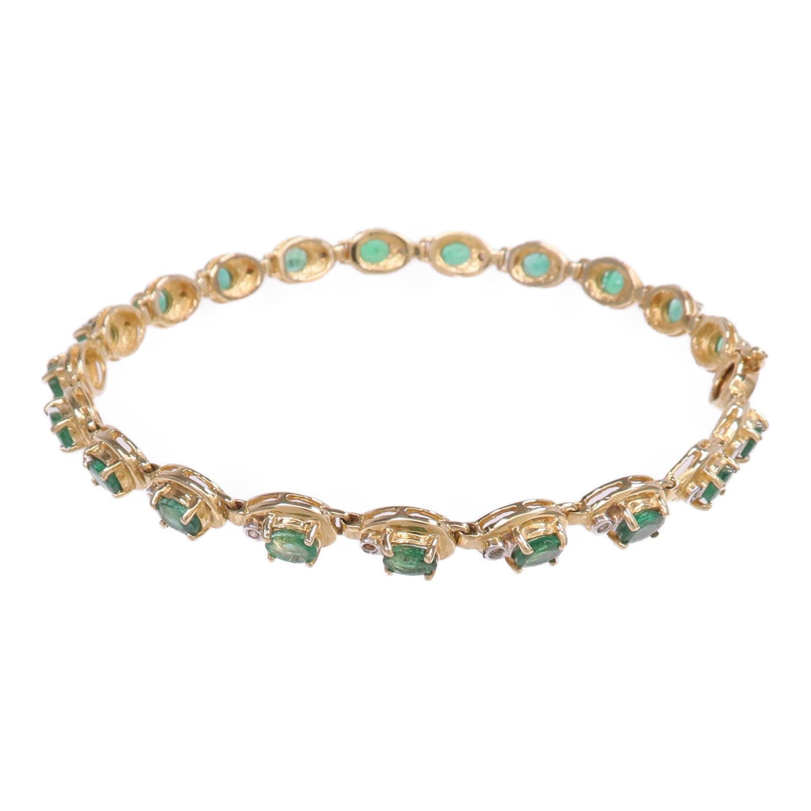 JEWELRY 18K黃金/白金Emerald Bracelet綠寶石手鏈