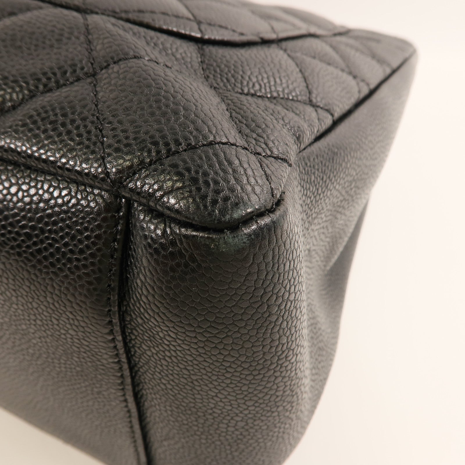 CHANEL 牛皮皮革GST Grand Shopping Tote Bag銀扣肩背袋/手挽袋