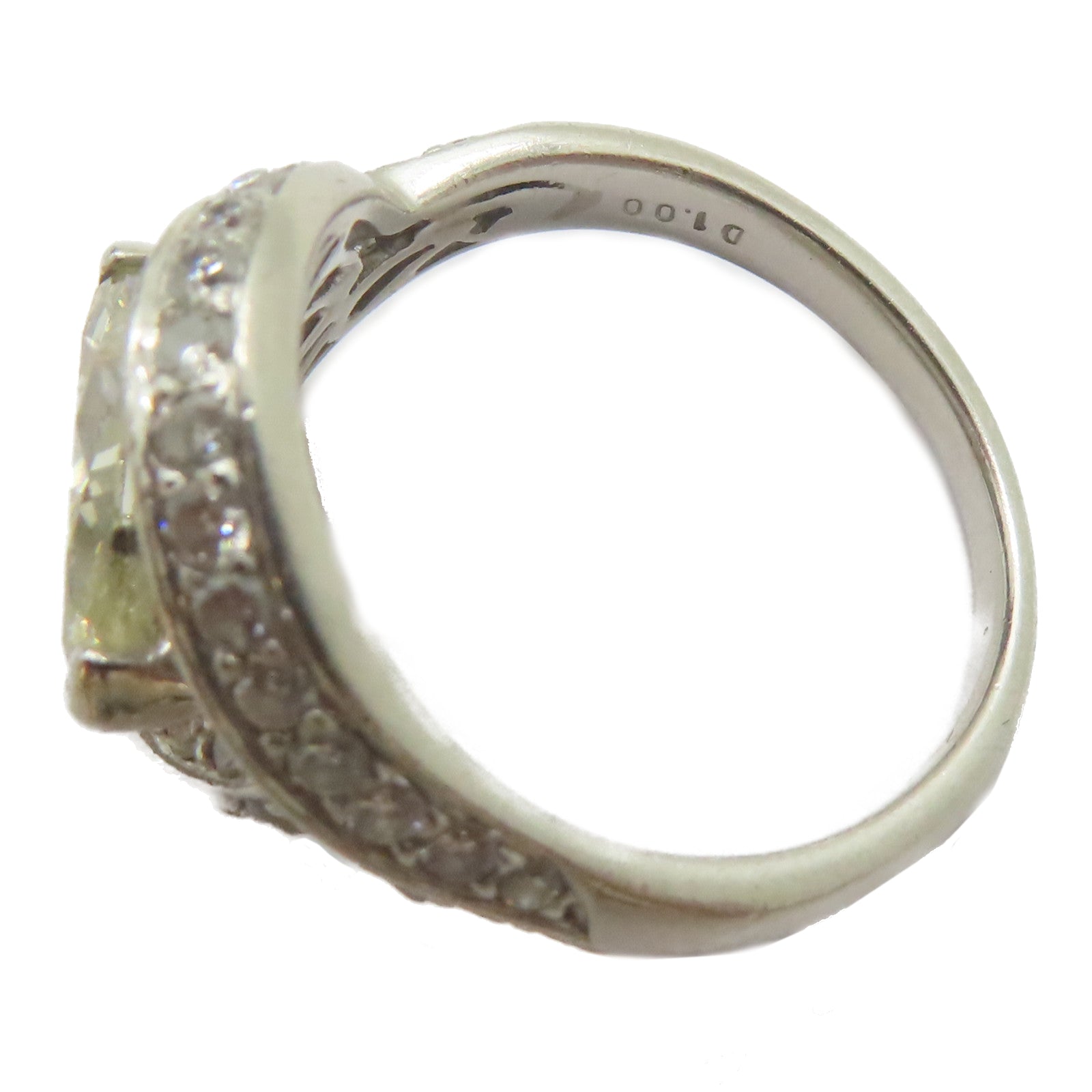 JEWELRY PT900鉑金Diamond Ring 1.735ct/1.00ct鑚石戒指US#6.75