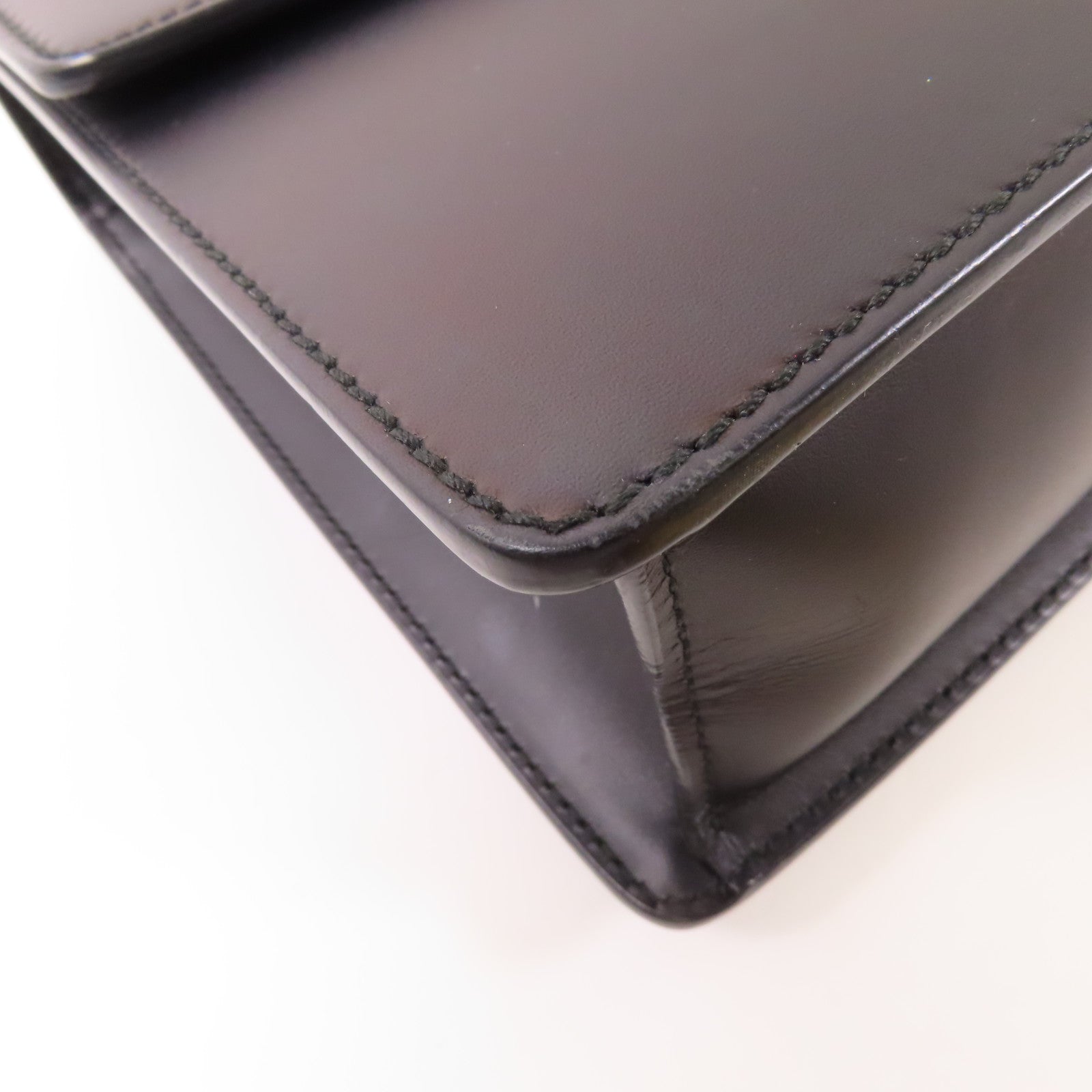 GUCCI GG GHW 2 Way Bag 421882 Leather Black