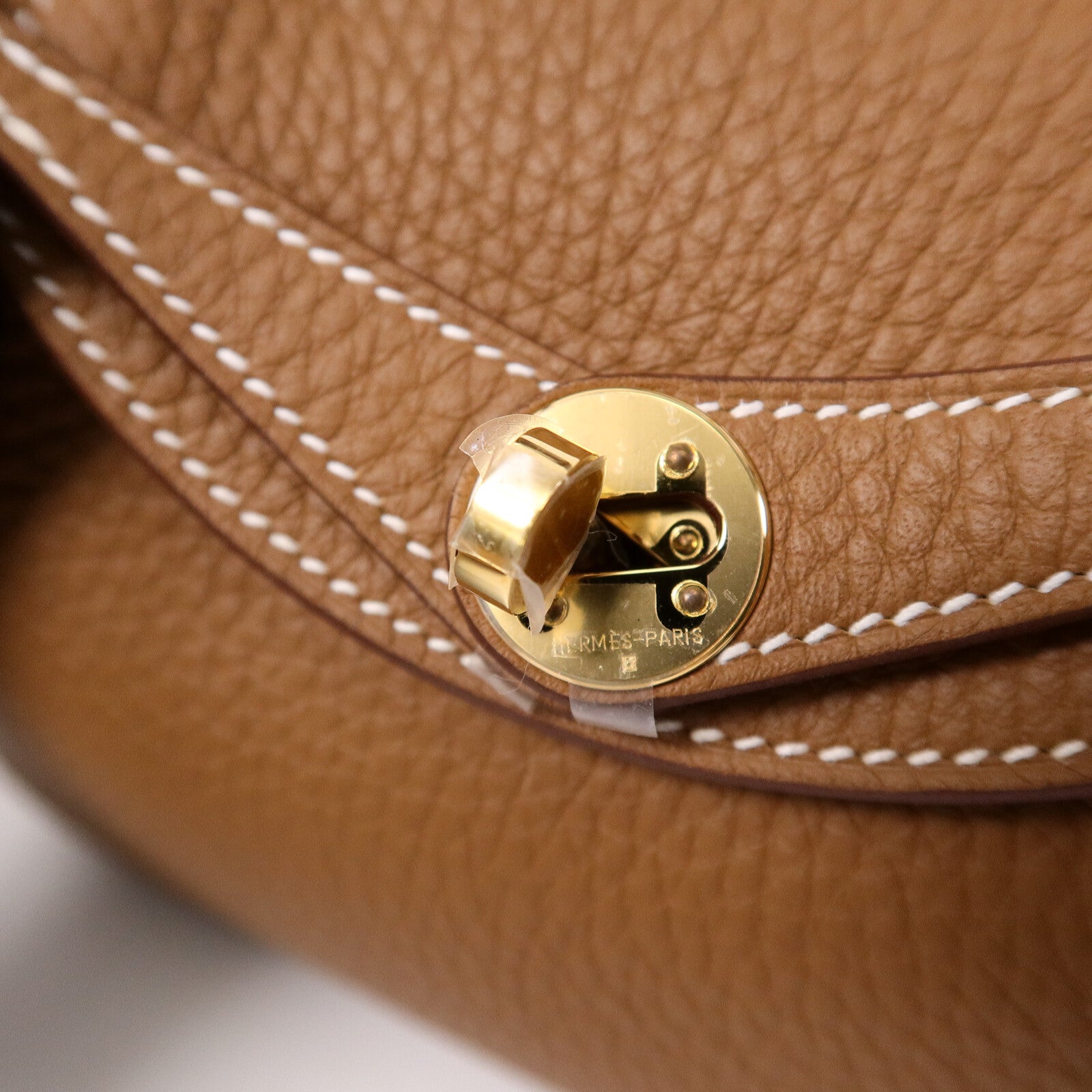 HERMES Clemence皮革Mini Lindy肩背袋Gold