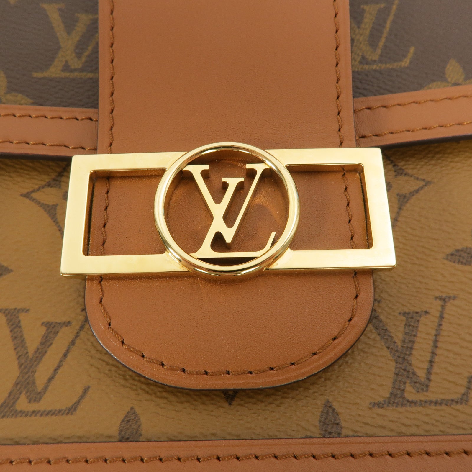 LOUIS VUITTON Monogram/Monogram Reverse Dauphine MM手挽肩背兩用袋