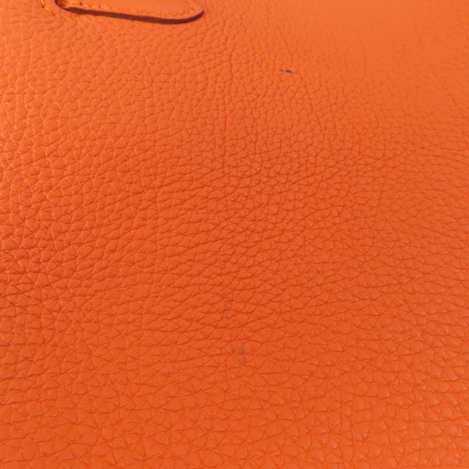 HERMES Togo皮革So Kelly 26銀扣肩背袋Feu