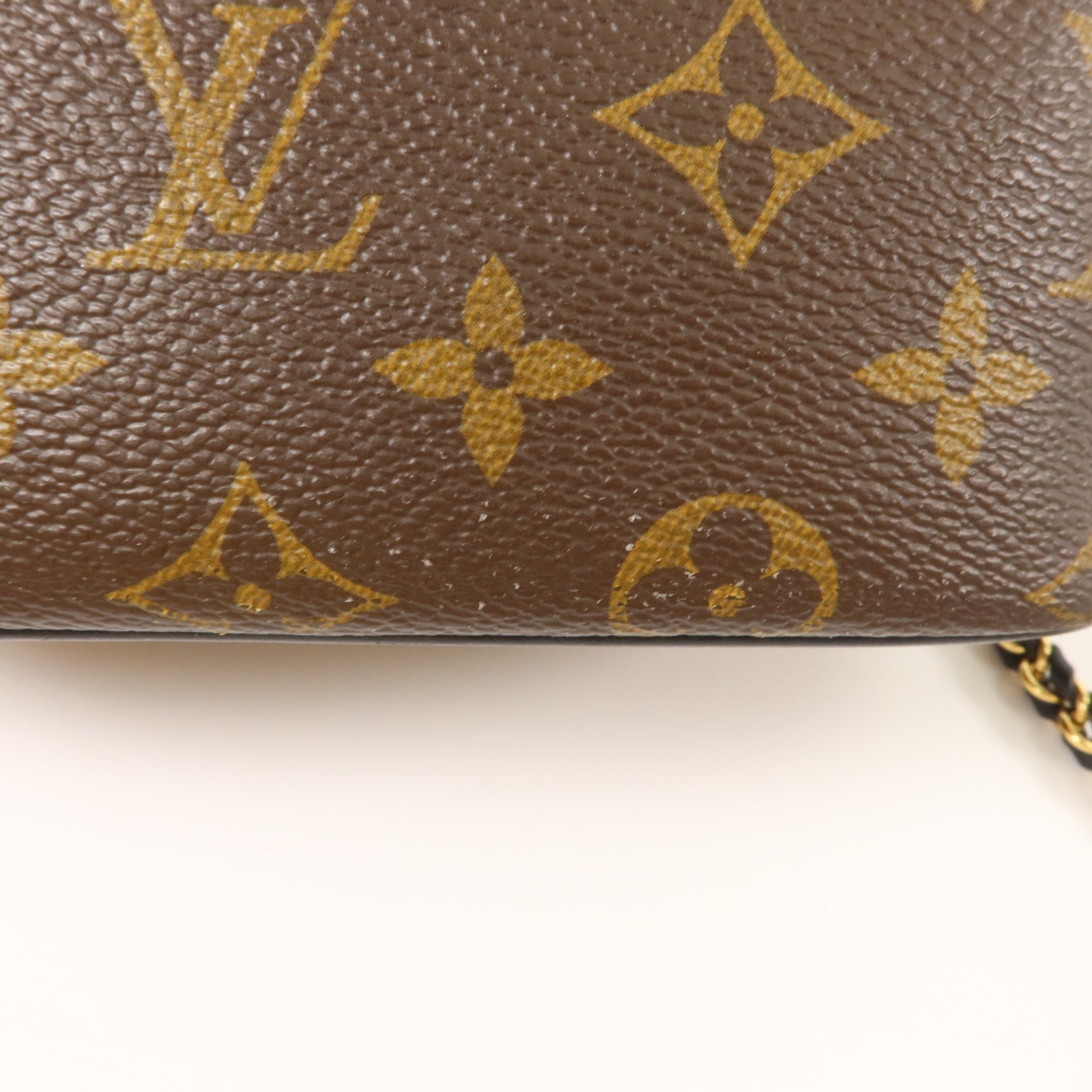 LOUIS VUITTON Monogram Reverse Vanity PM金扣手挽肩背兩用袋棕色