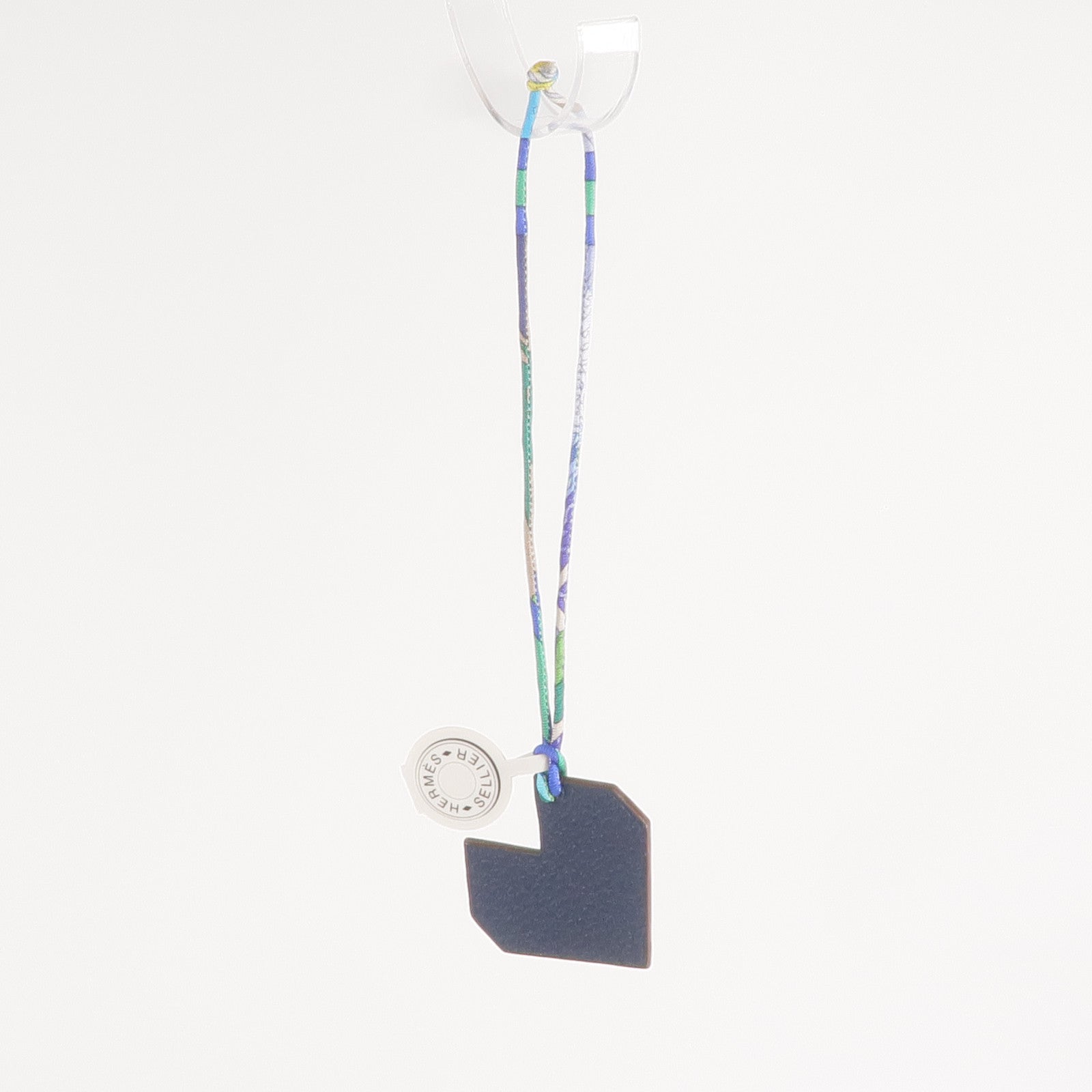 HERMES Togo/Epsom皮革Petit H Heart掛飾