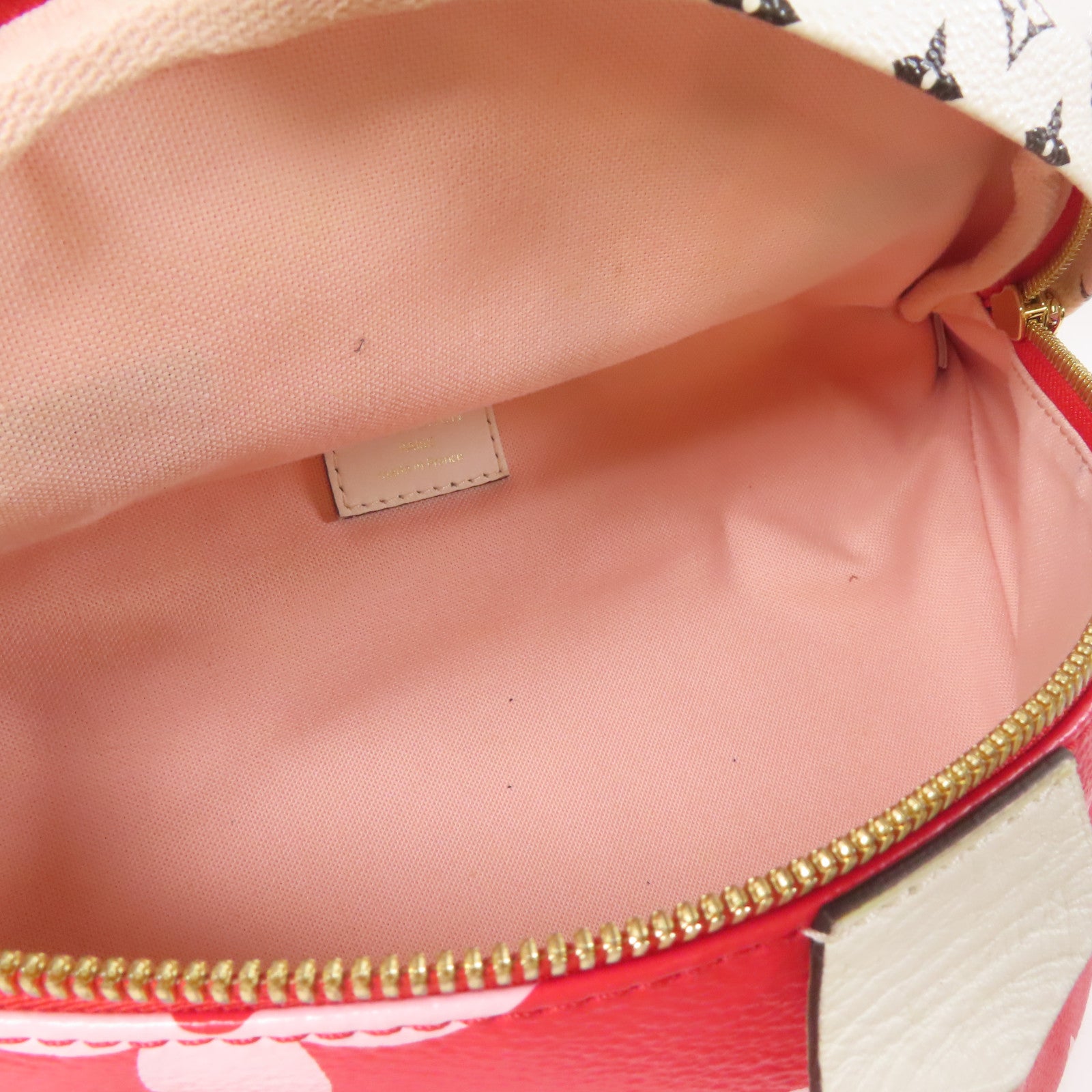 LOUIS VUITTON Monogram Giant Bum Bag金扣腰包紅色/粉紅色/白色