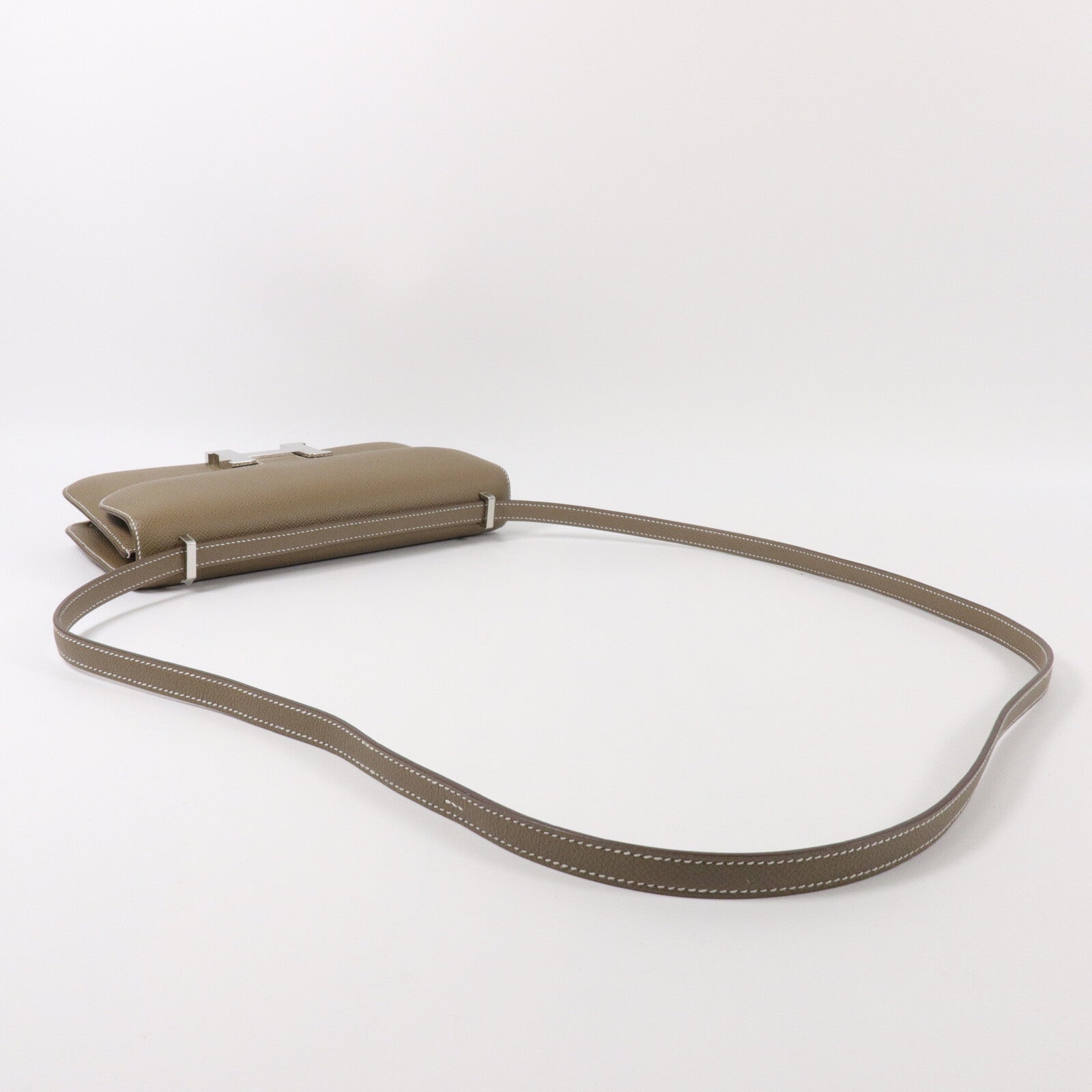 HERMES Epsom皮革Constance Elan肩背袋Etoupe