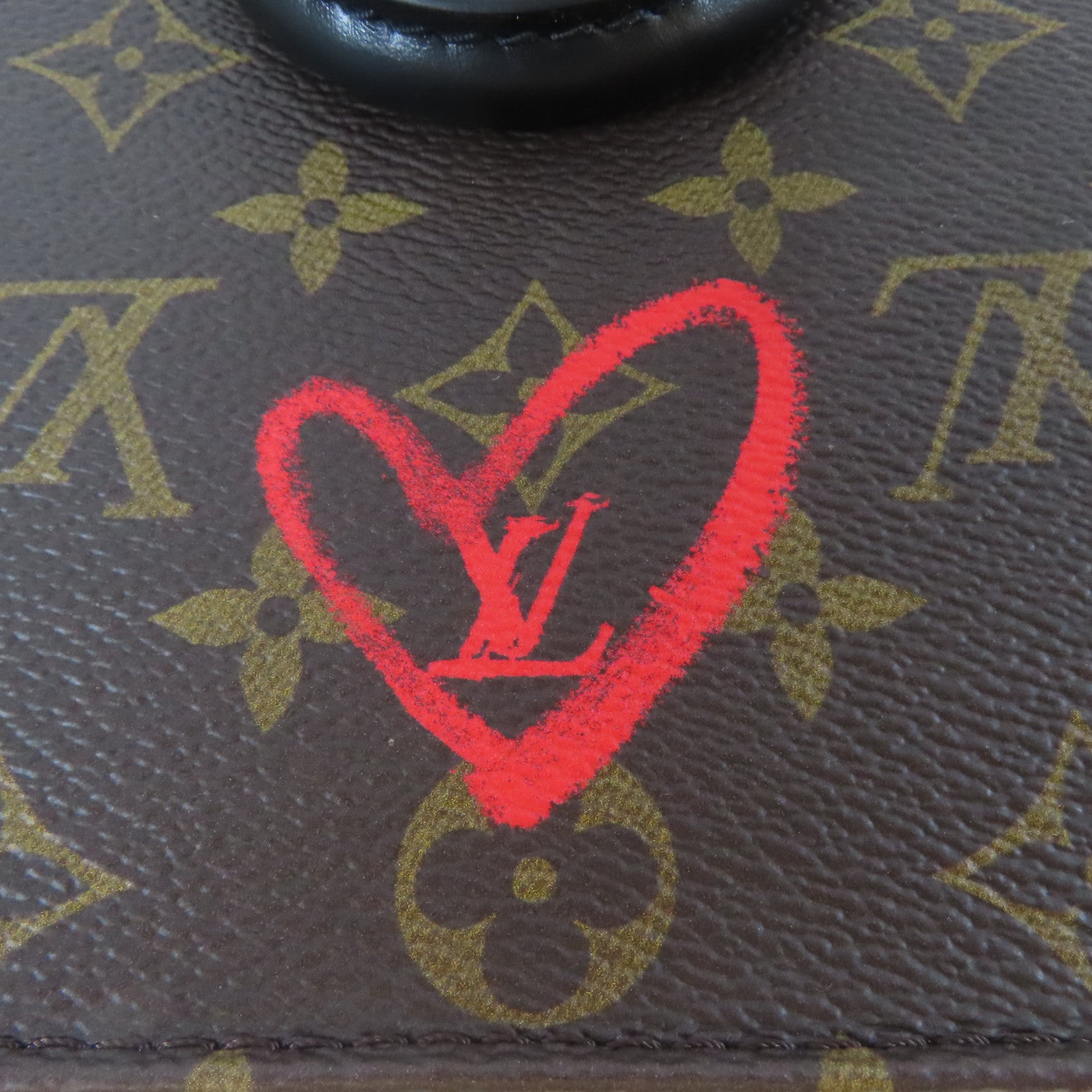 LOUIS VUITTON Monogram Petit Sac Plat金扣手挽肩背兩用袋啡色