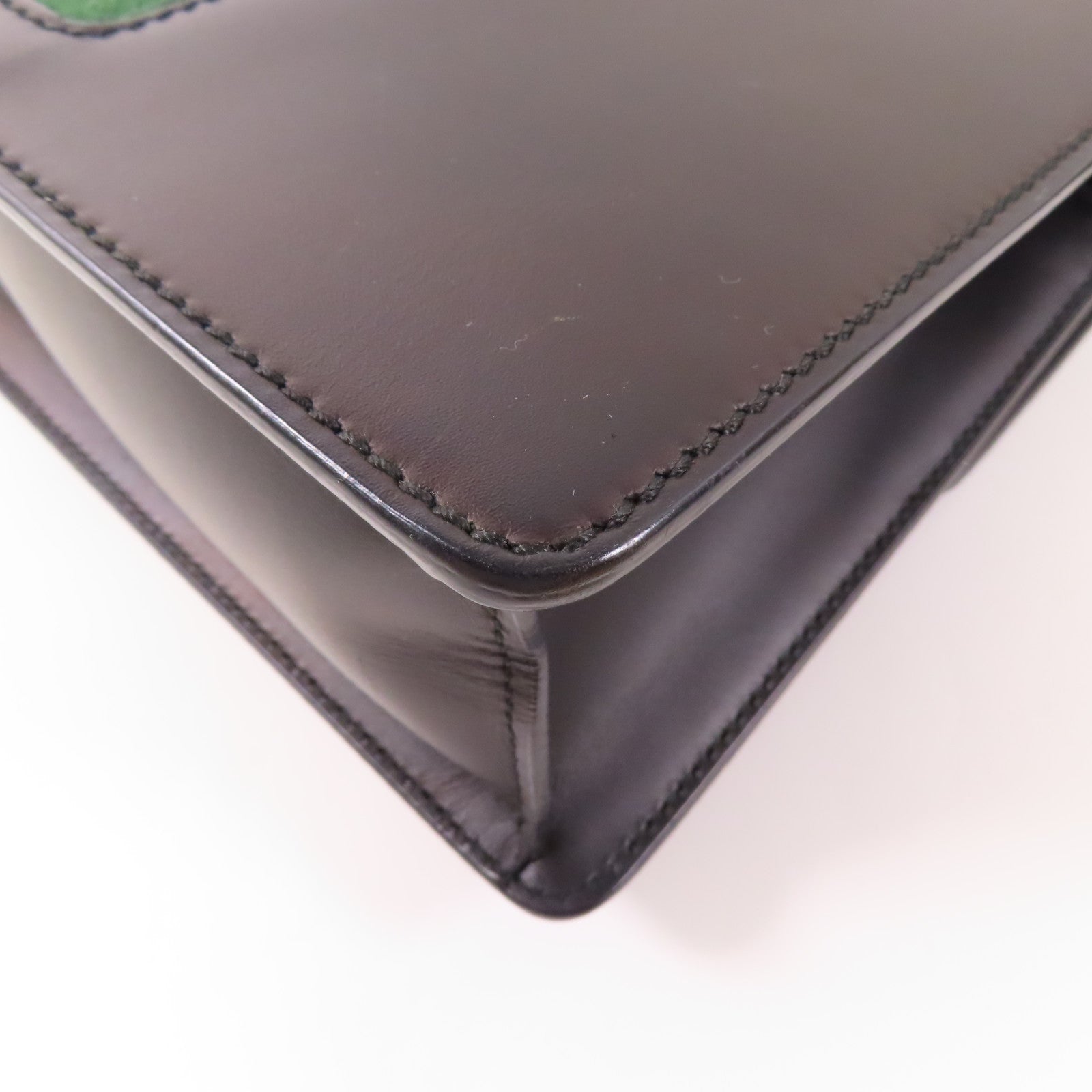 GUCCI GG GHW 2 Way Bag 421882 Leather Black