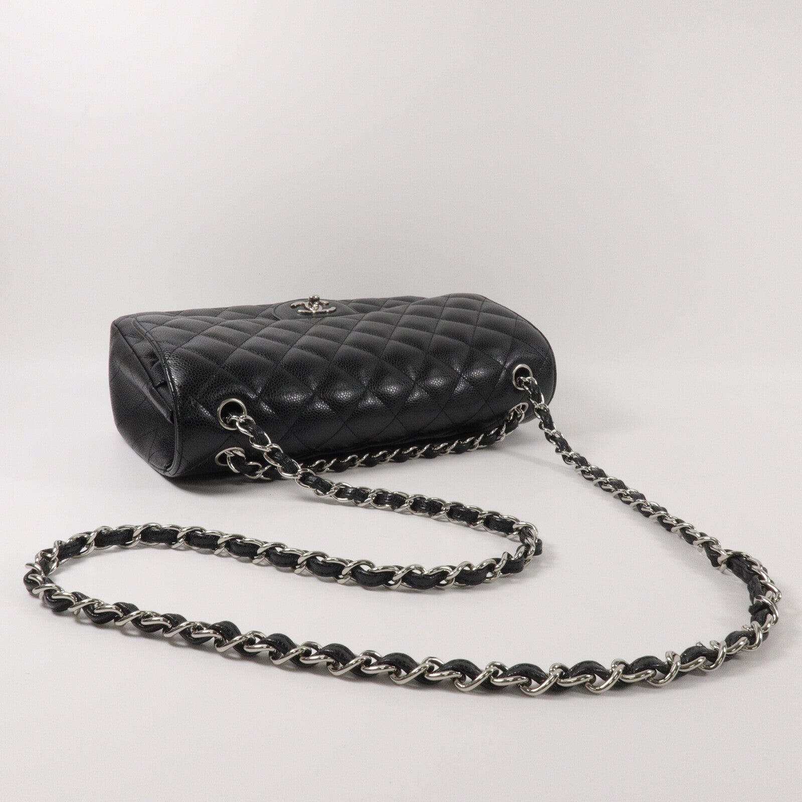 CHANEL 牛皮皮革Large Classic鏈帶肩背袋