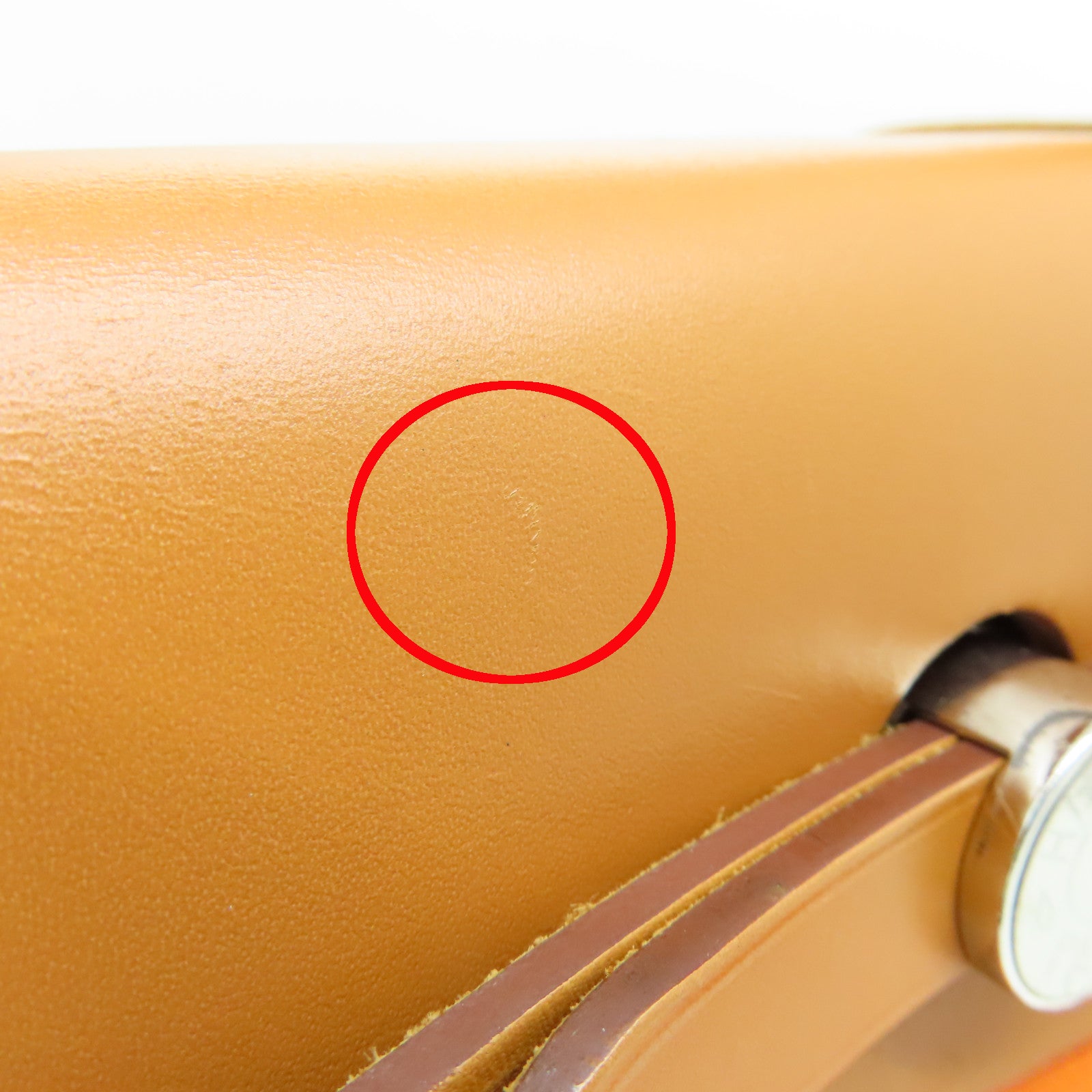 HERMES 帆布Herbag PM银扣手挽肩背两用袋Orange橙色