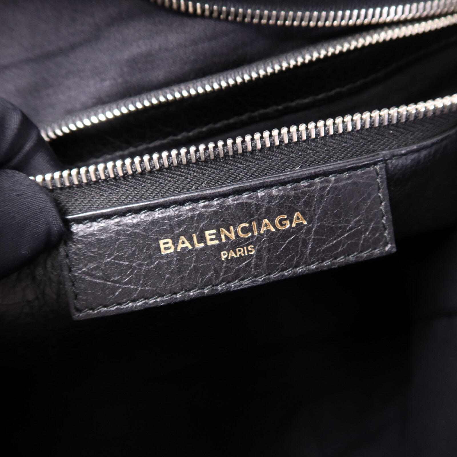 BALENCIAGA 羊皮皮革Bazar Shopper銀扣肩背袋