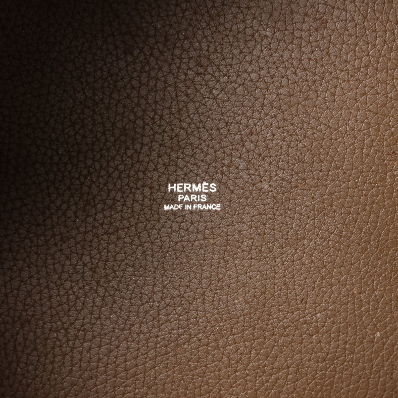 HERMES Clemence皮革Picotin MM扣手挽袋Chocolat