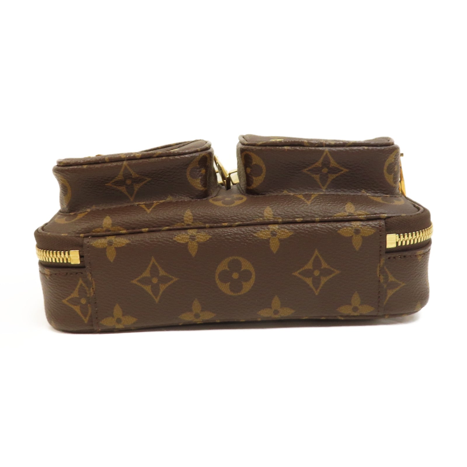 LOUIS VUITTON Monogram Utility Shoulder Bag金扣手挽肩背兩用袋啡色