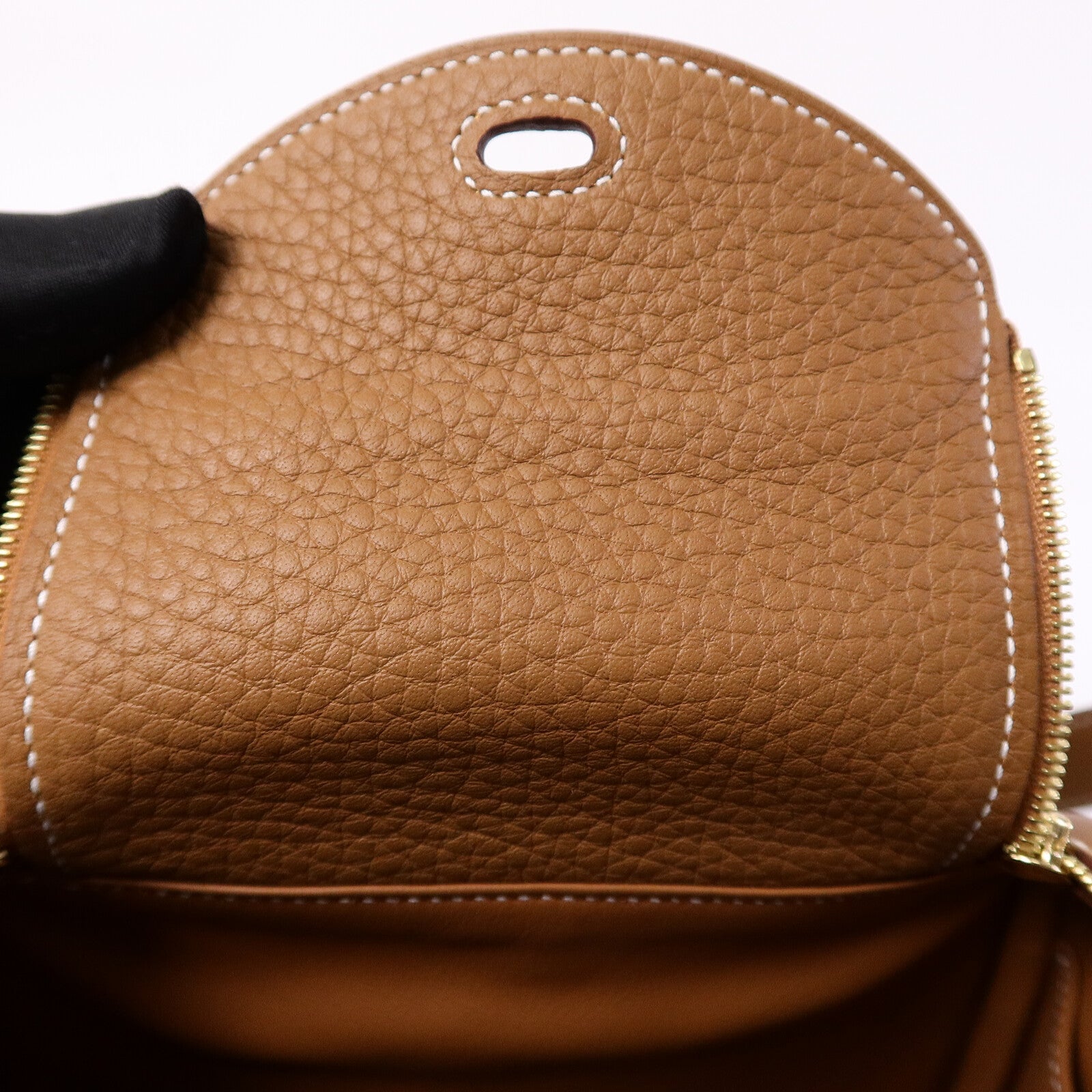 HERMES Clemence皮革Mini Lindy肩背袋Gold