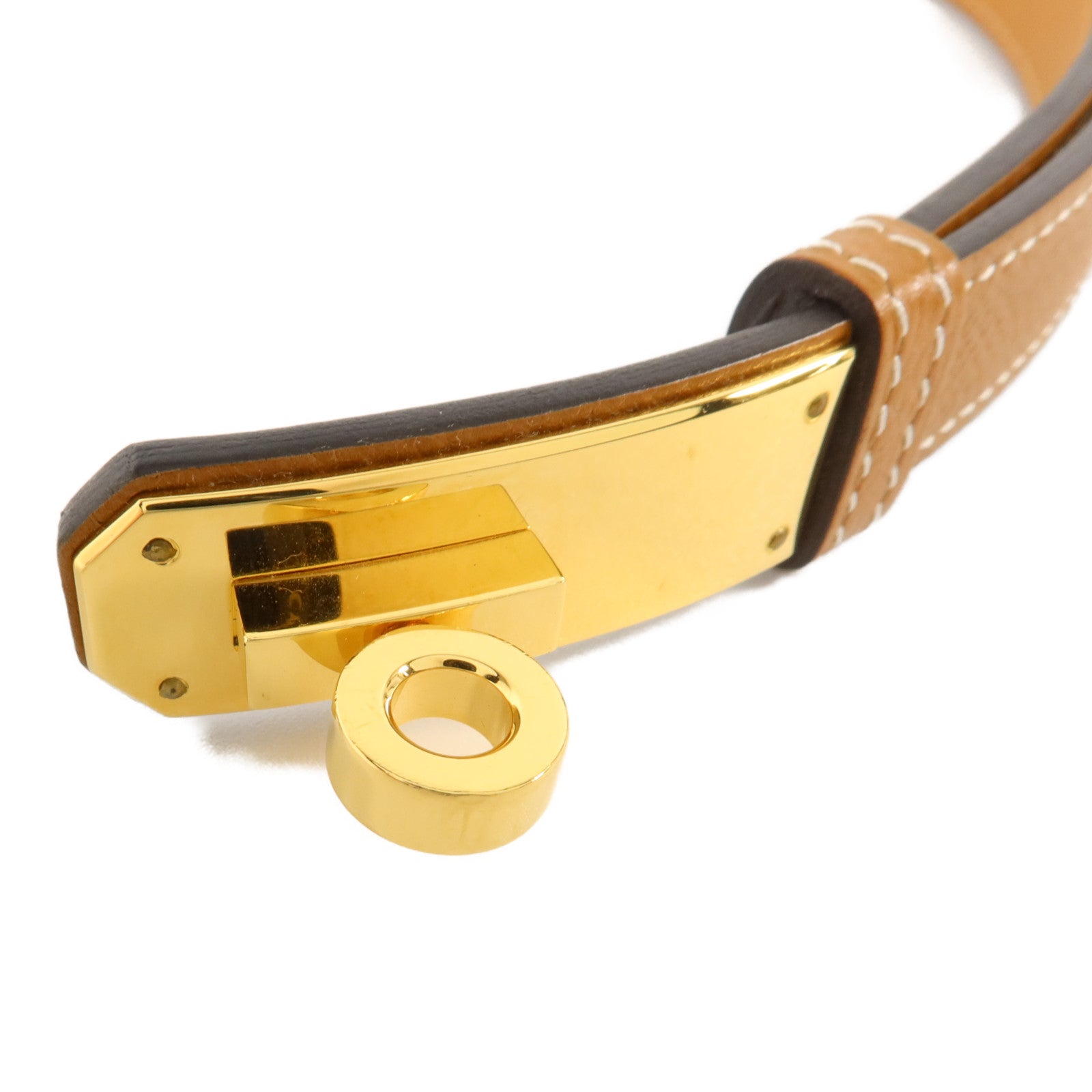 HERMES Epsom皮革Kelly 18 Belt皮帶Gold