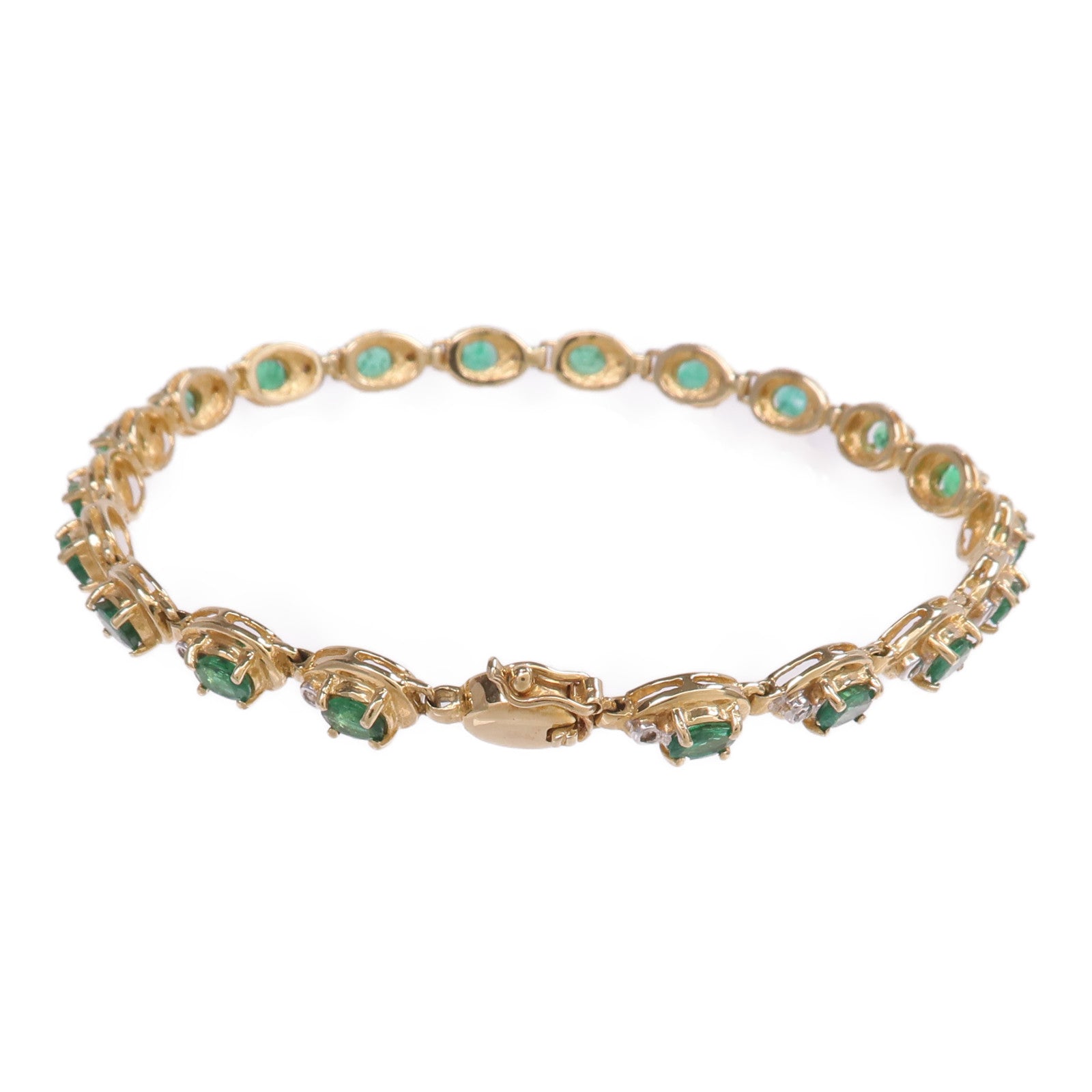 JEWELRY 18K黃金/白金Emerald Bracelet綠寶石手鏈