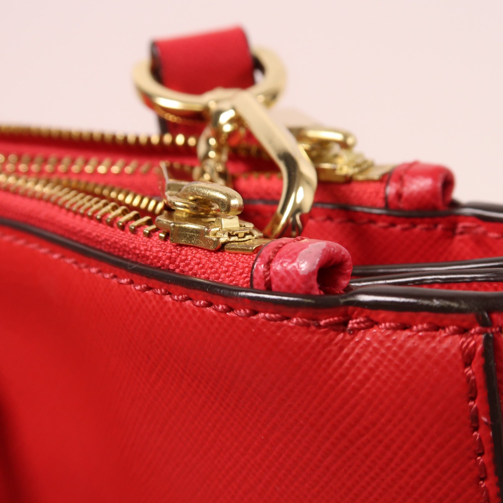 牛皮皮革2 Way Shoulder金扣手挽肩背兩用袋