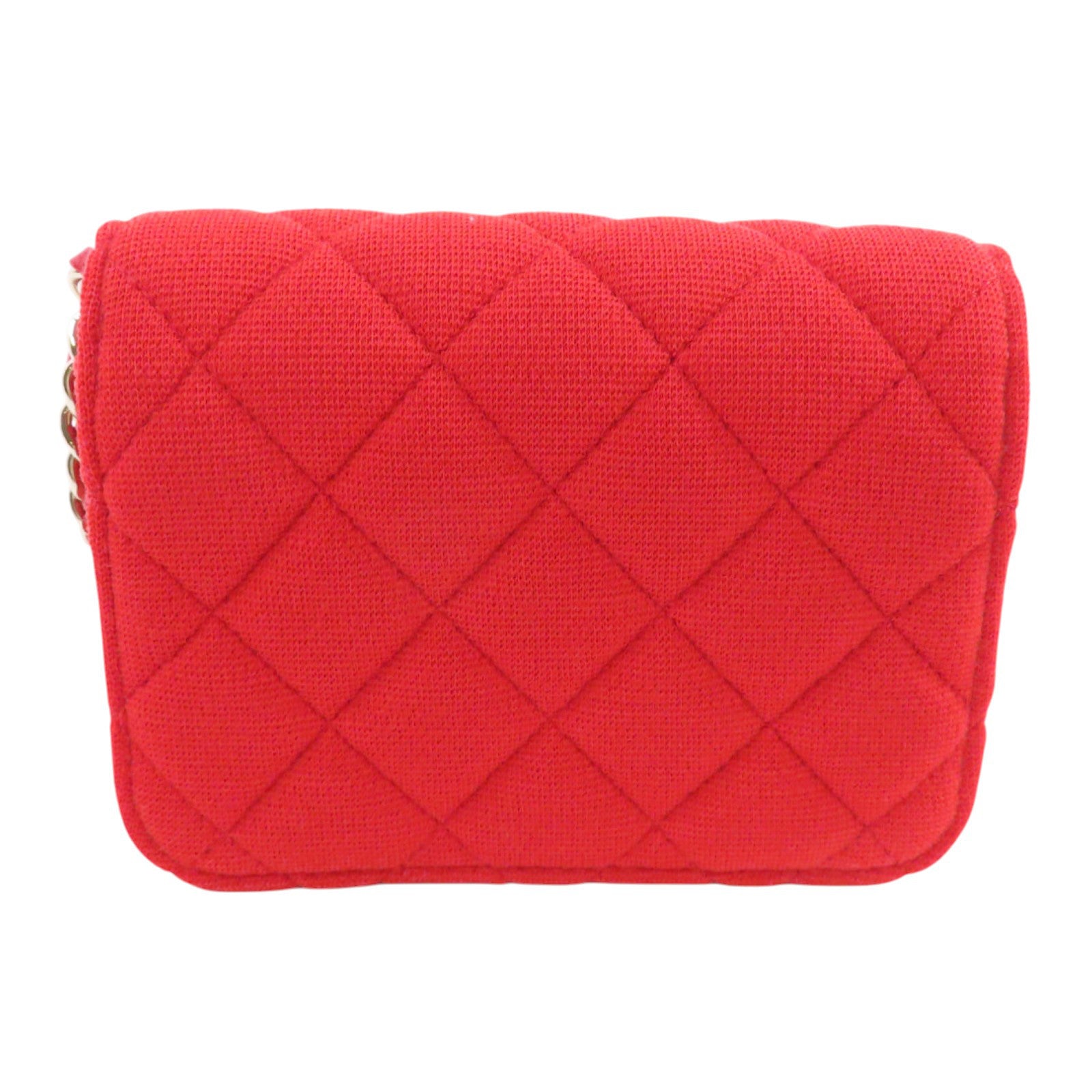 CHANEL 帆布Chain Shoulder Bag金扣鏈帶肩背袋