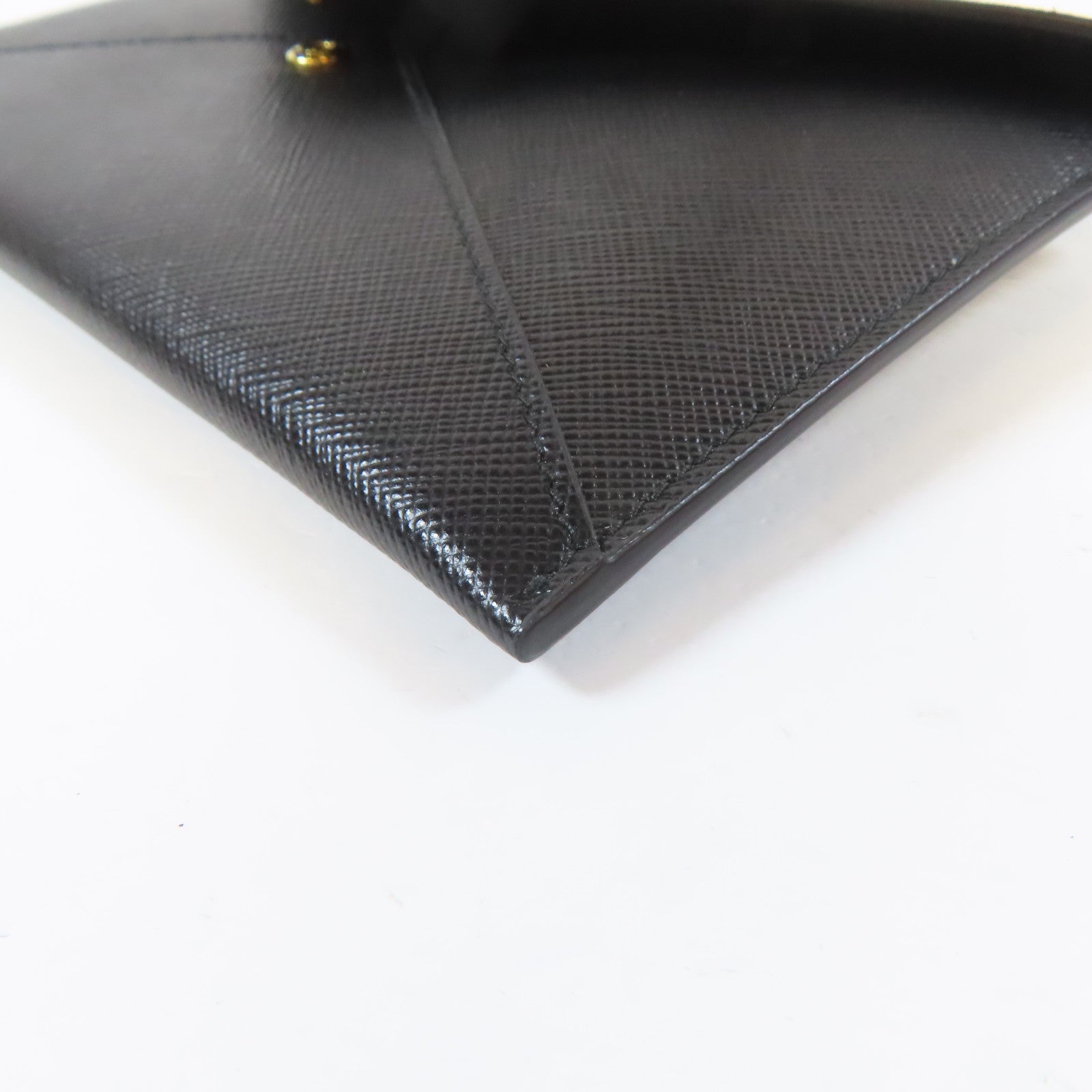 PRADA 牛皮皮革Long wallet金扣長錢包黑色