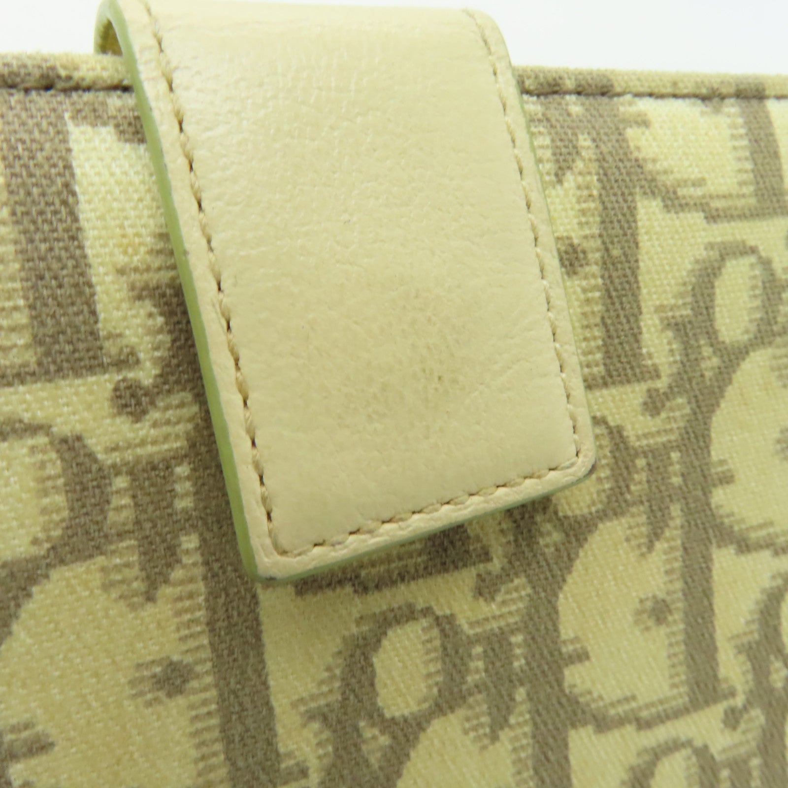 Dior 帆布Long Wallet銀扣長錢包米色/灰色