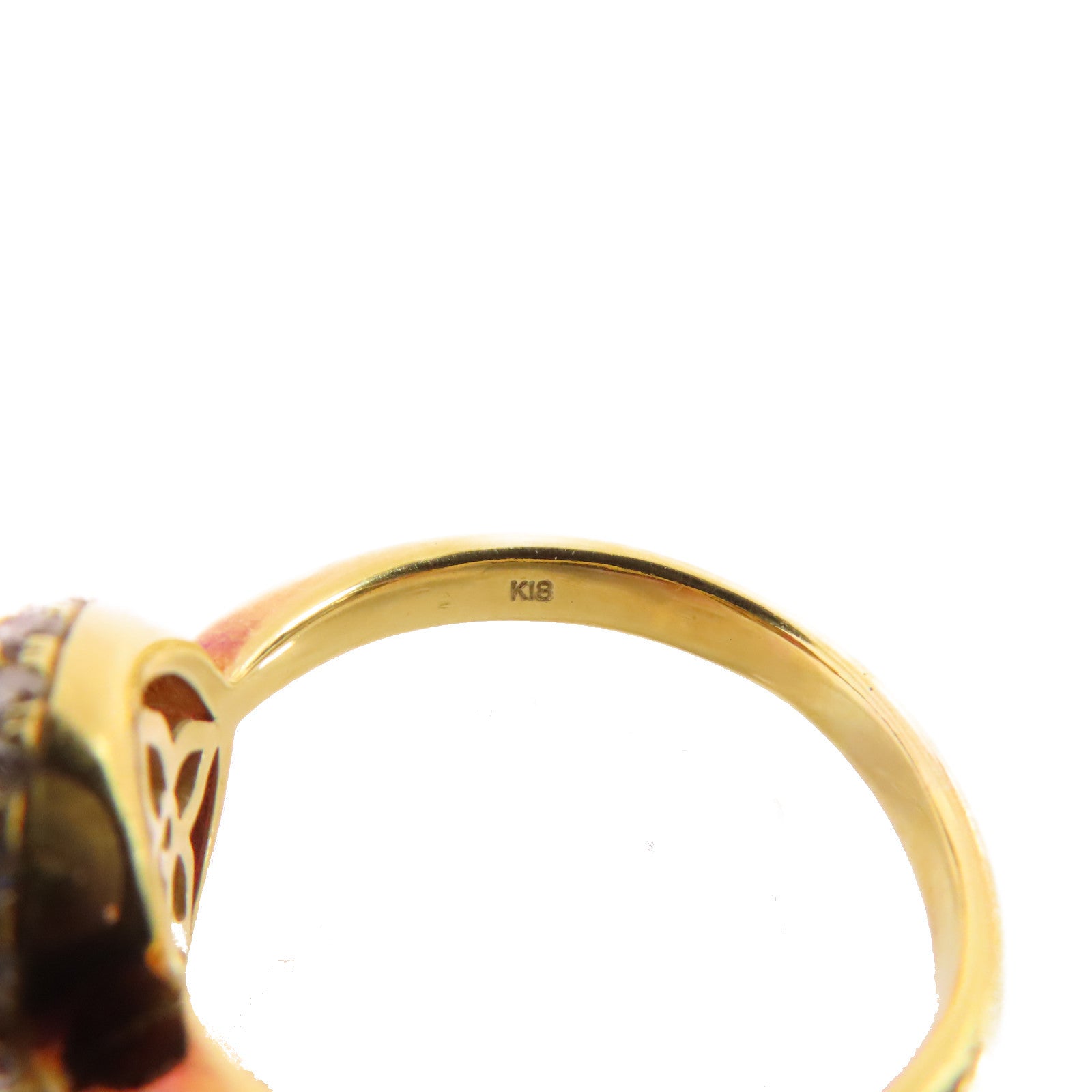 JEWELRY 0.81ct Ruby 0.88ct Diamond Ring US#8.75 18K Yellow Gold