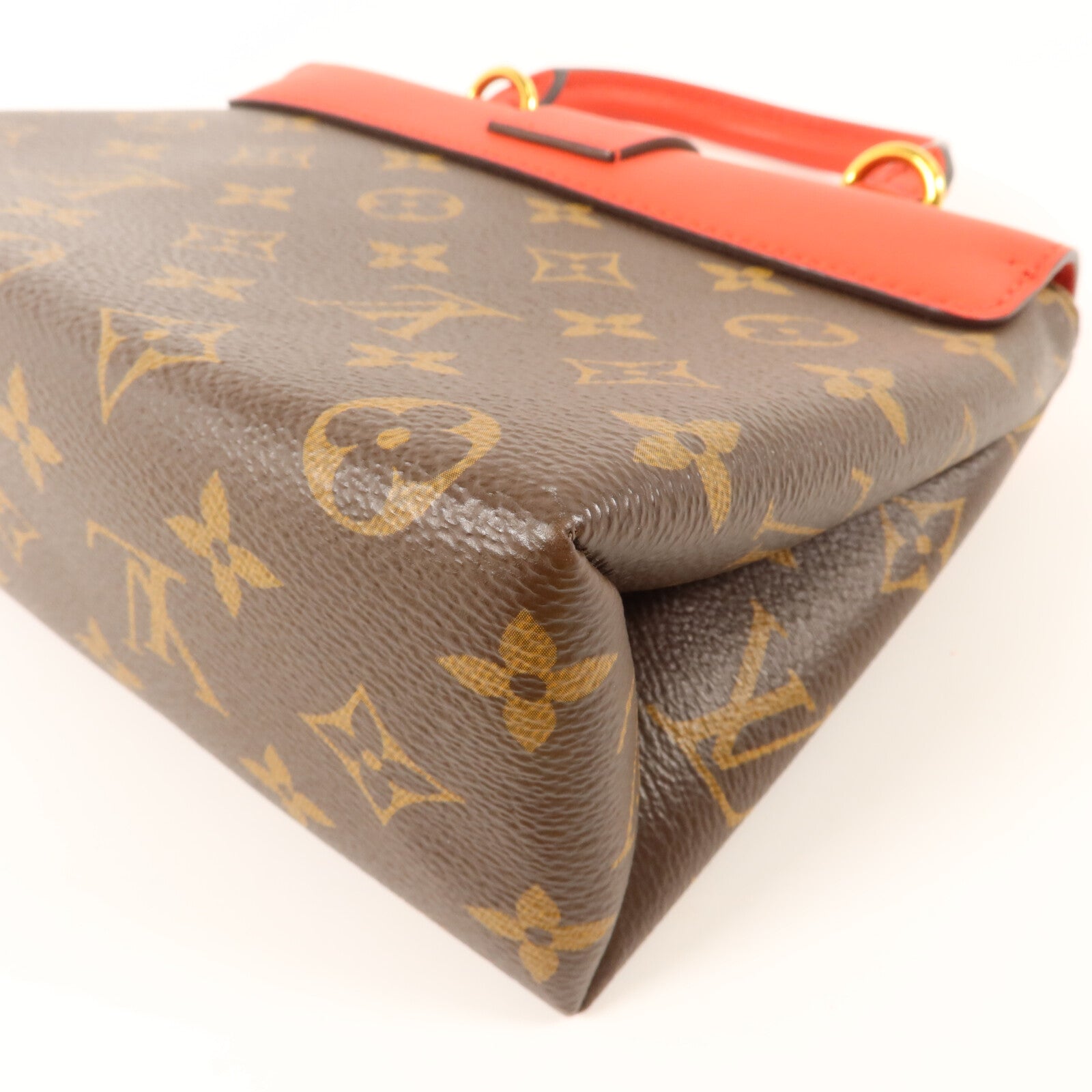 LOUIS VUITTON Monogram Locky BB手挽肩背棕色/紅色