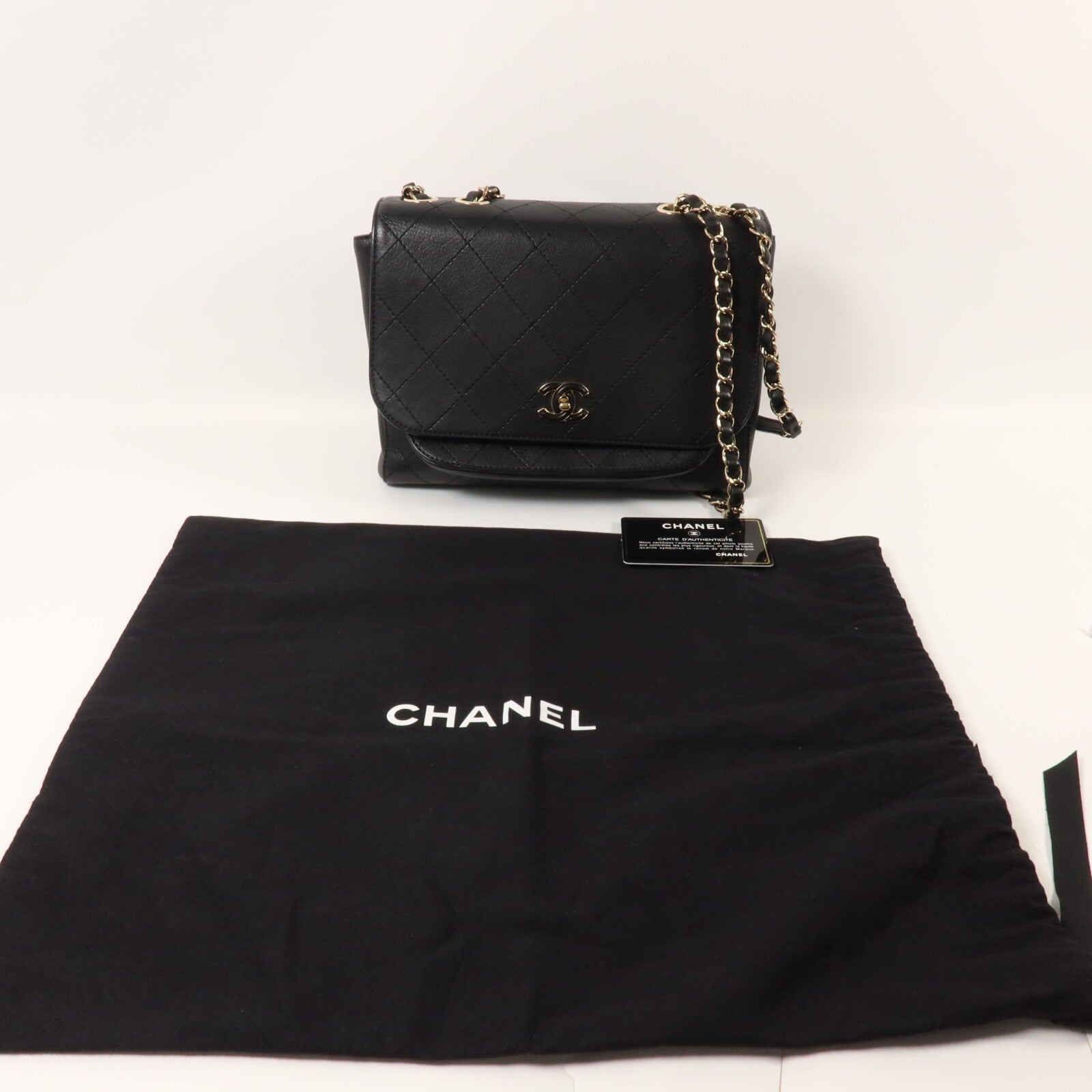 CHANEL 牛皮皮革Chain Shoulder鏈帶肩背袋