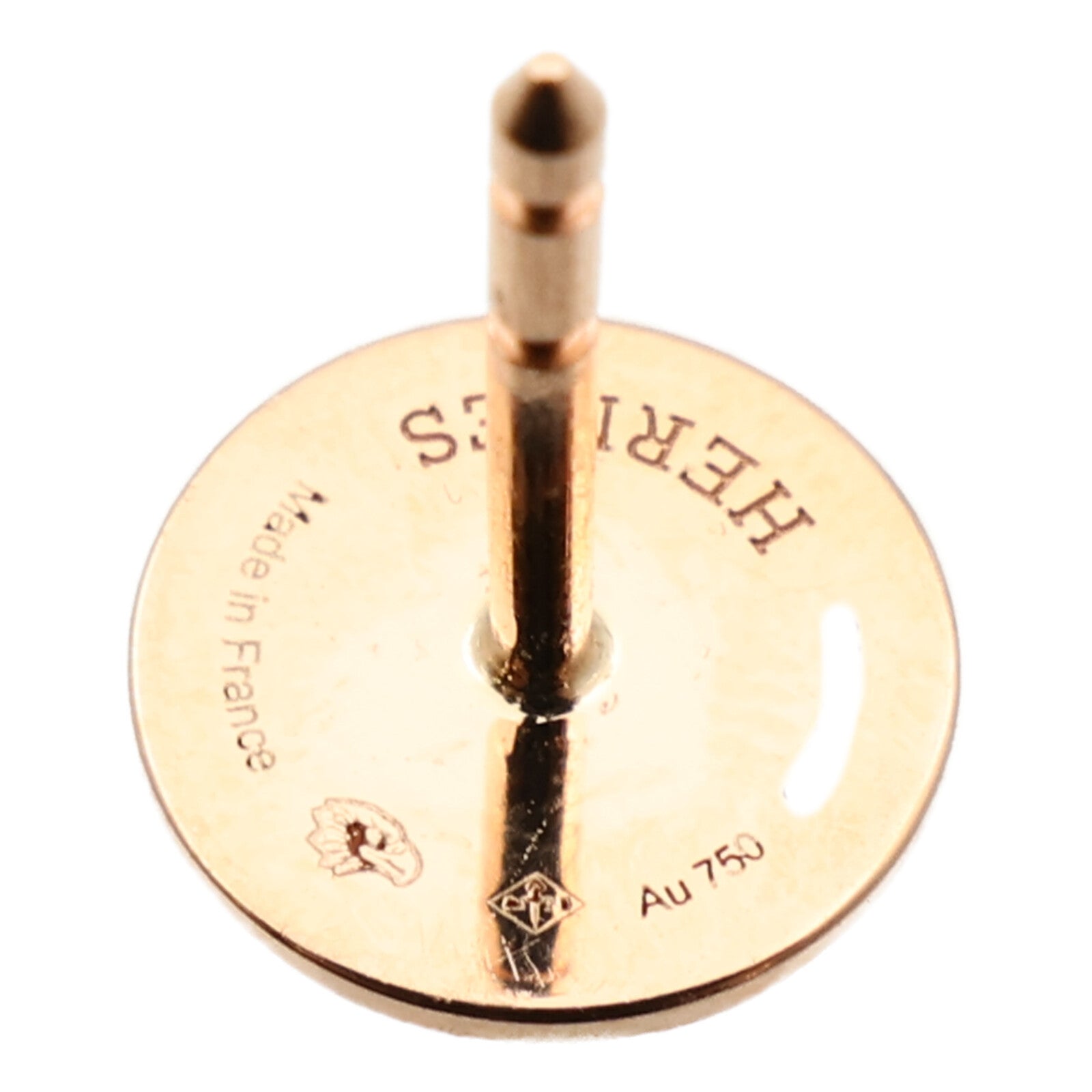 HERMES 18K玫瑰金Ex-Libris Earrings耳環