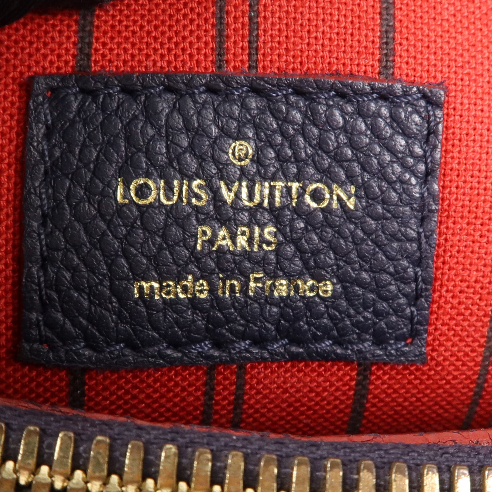 LOUIS VUITTON Monogram Empreinte Montaigne BB金扣手挽肩背兩用袋